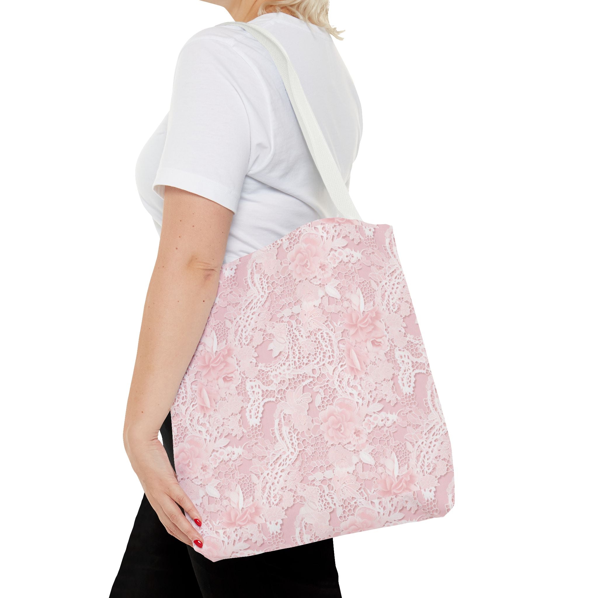 Chic Floral Tote Bag, Stylish Shopping Bag, Pink Floral Accessory, Perfect for Gifts, Sustainable Fashion