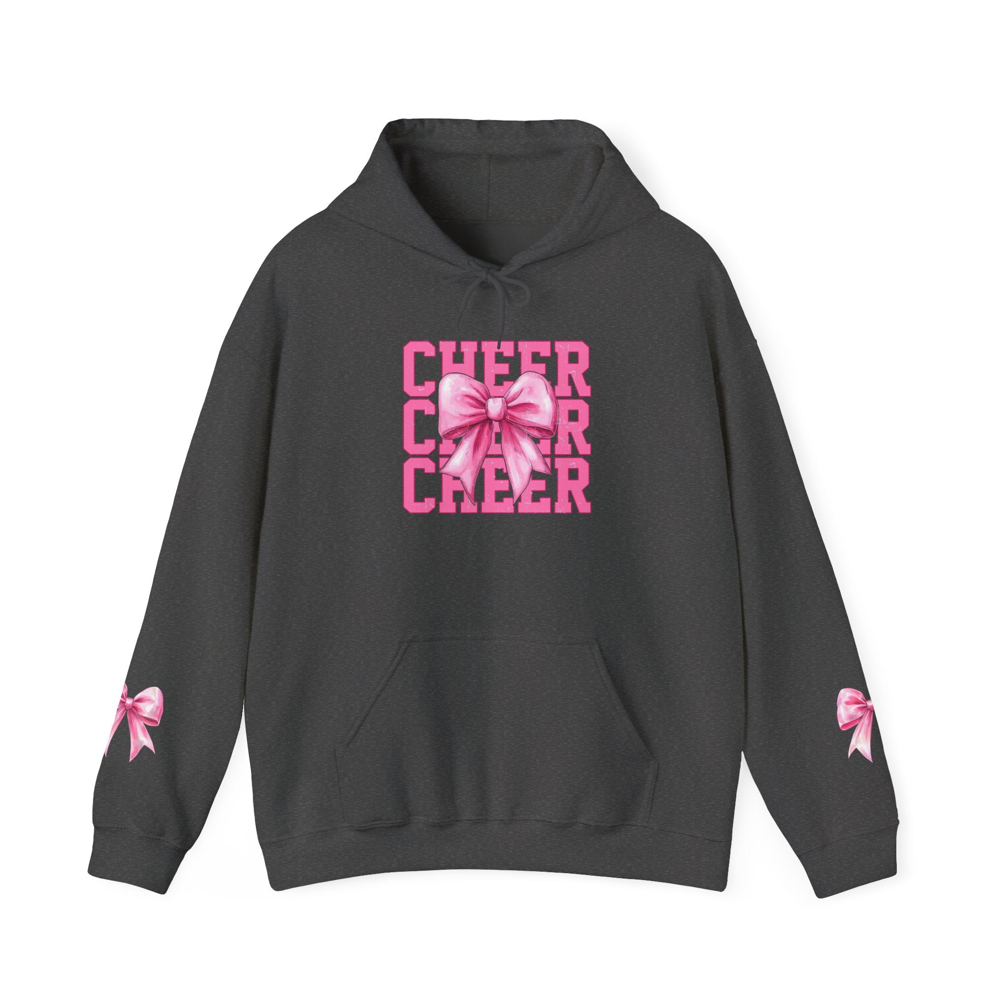 Cheerful Bow Hoodie - Perfect for Cheerleaders, Team Spirit, Dance, Everyday Wear, Gift for Coaches, Cheer Events