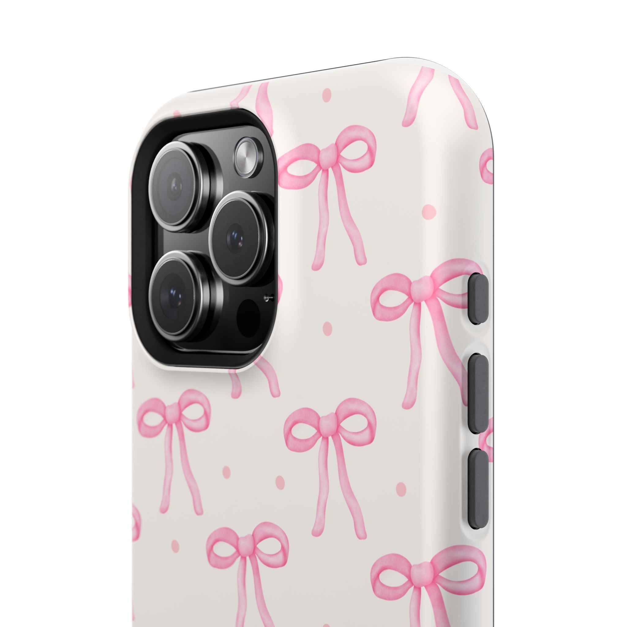 Customizable: Cute Pink Bow Impact-Resistant Phone Case