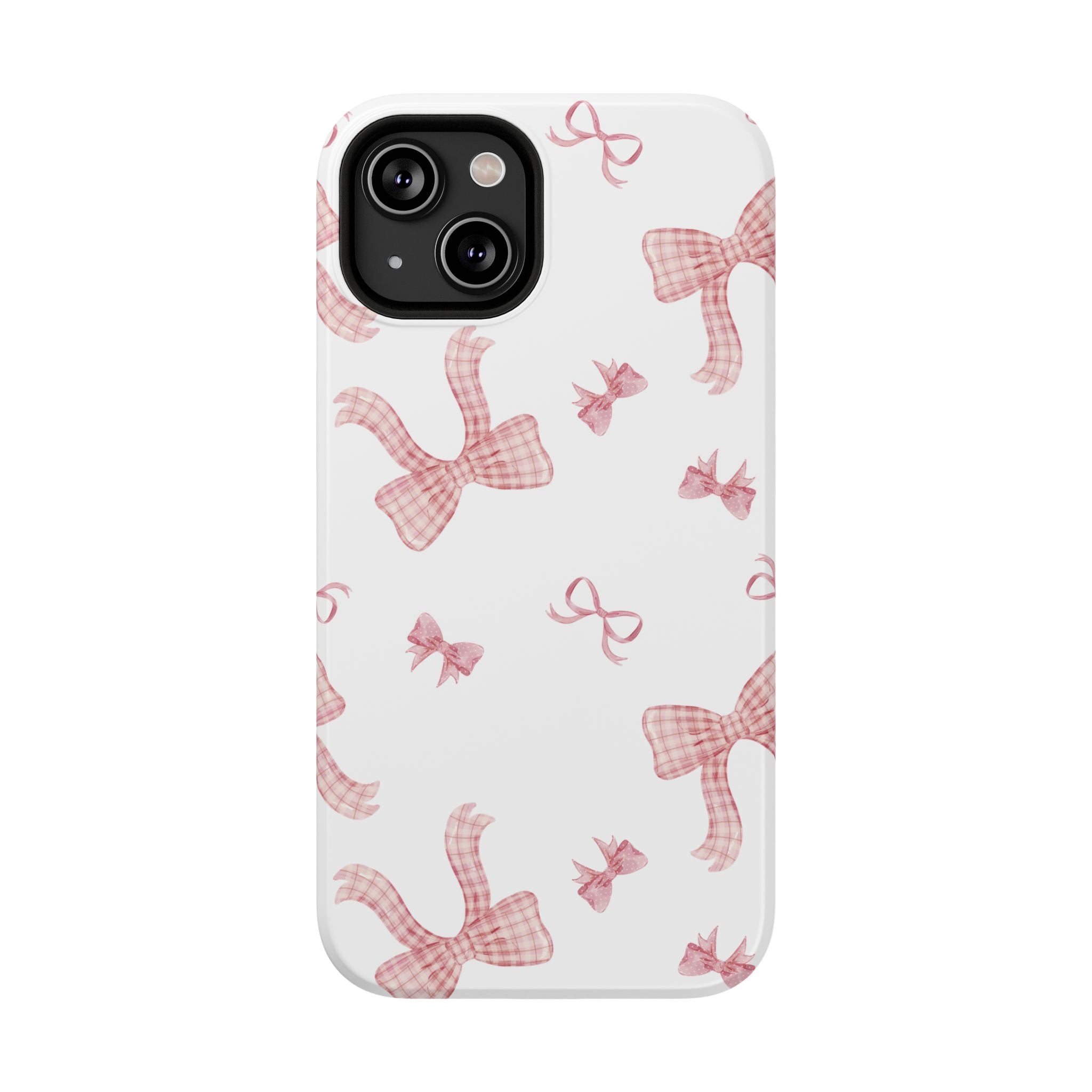 Customizable: Gingham Chic Bow Pattern Phone Case