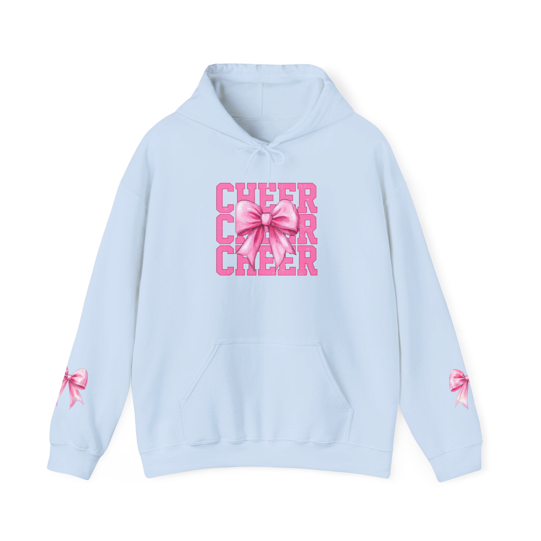 Cheerful Bow Hoodie - Perfect for Cheerleaders, Team Spirit, Dance, Everyday Wear, Gift for Coaches, Cheer Events