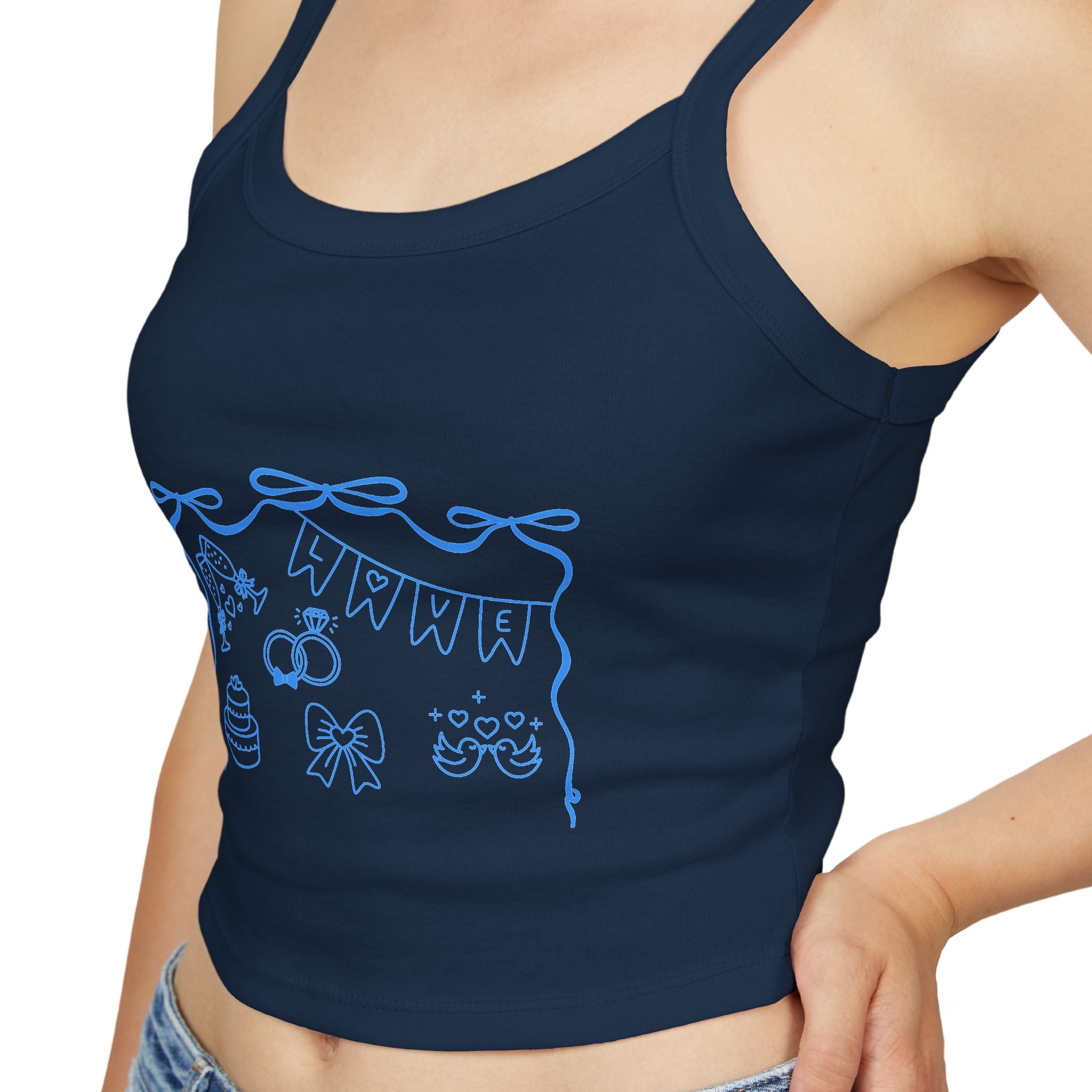 Customizable Women's Bachelorette/Bride Spaghetti Strap Tank Top