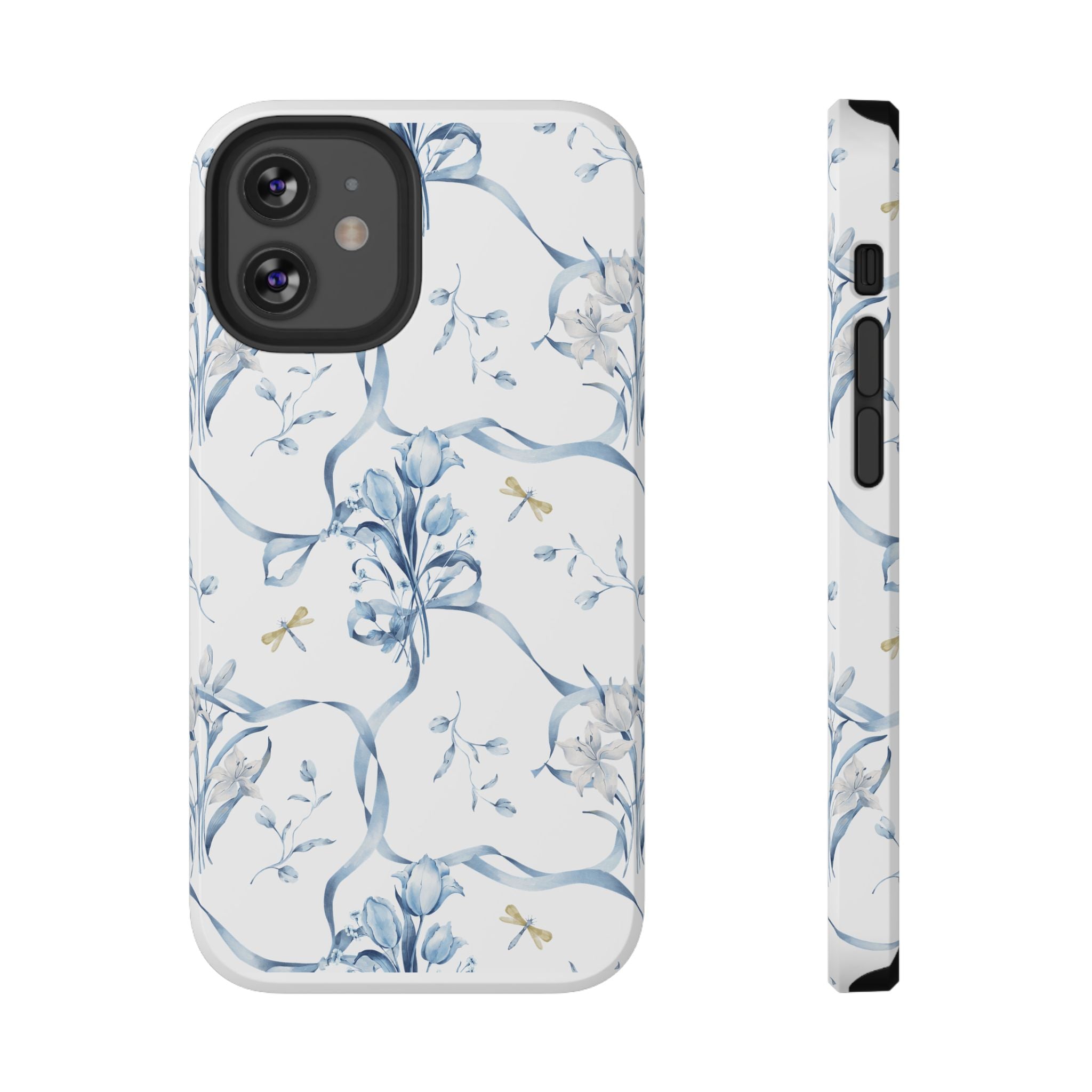 Customizable: Blue Floral-Inspired Phone Case
