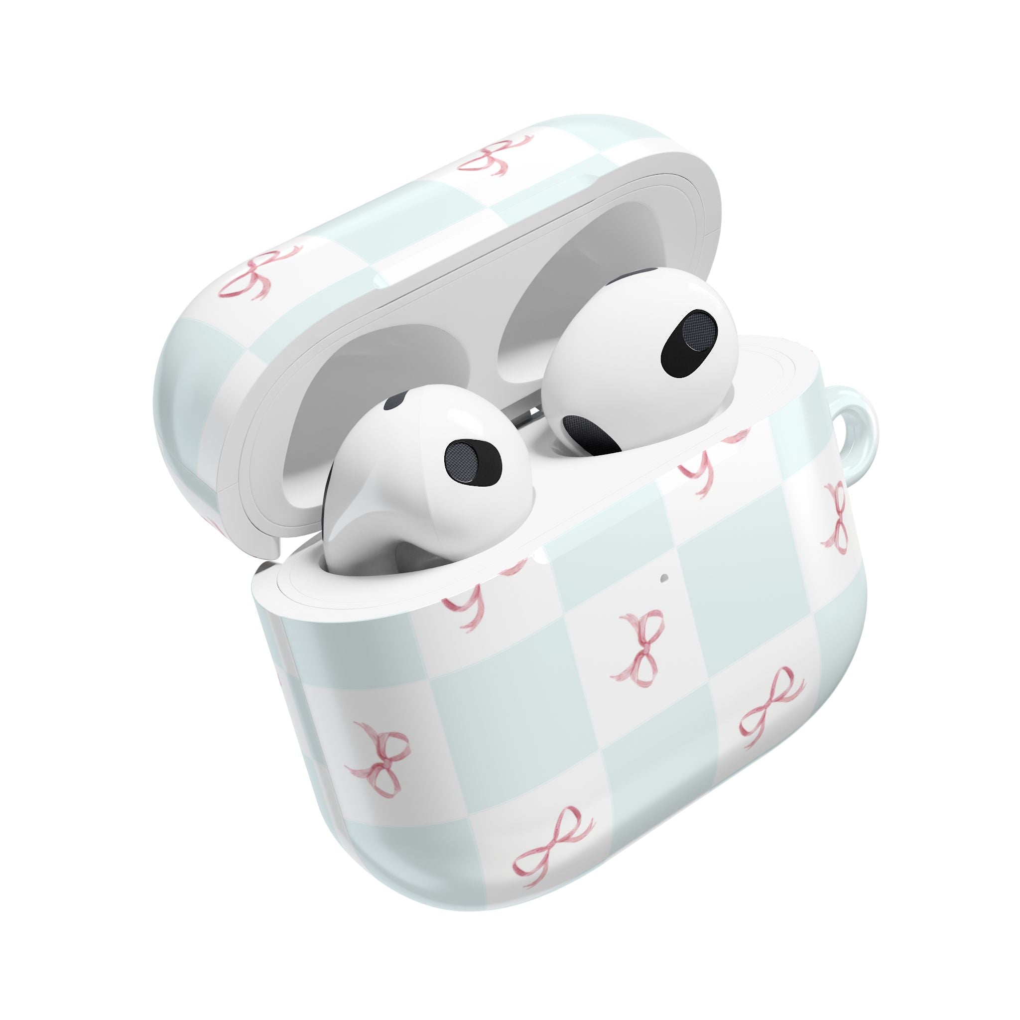 Customizable: Chic AirPod Case with Pink Ribbon Design, Trendy AirPod Case