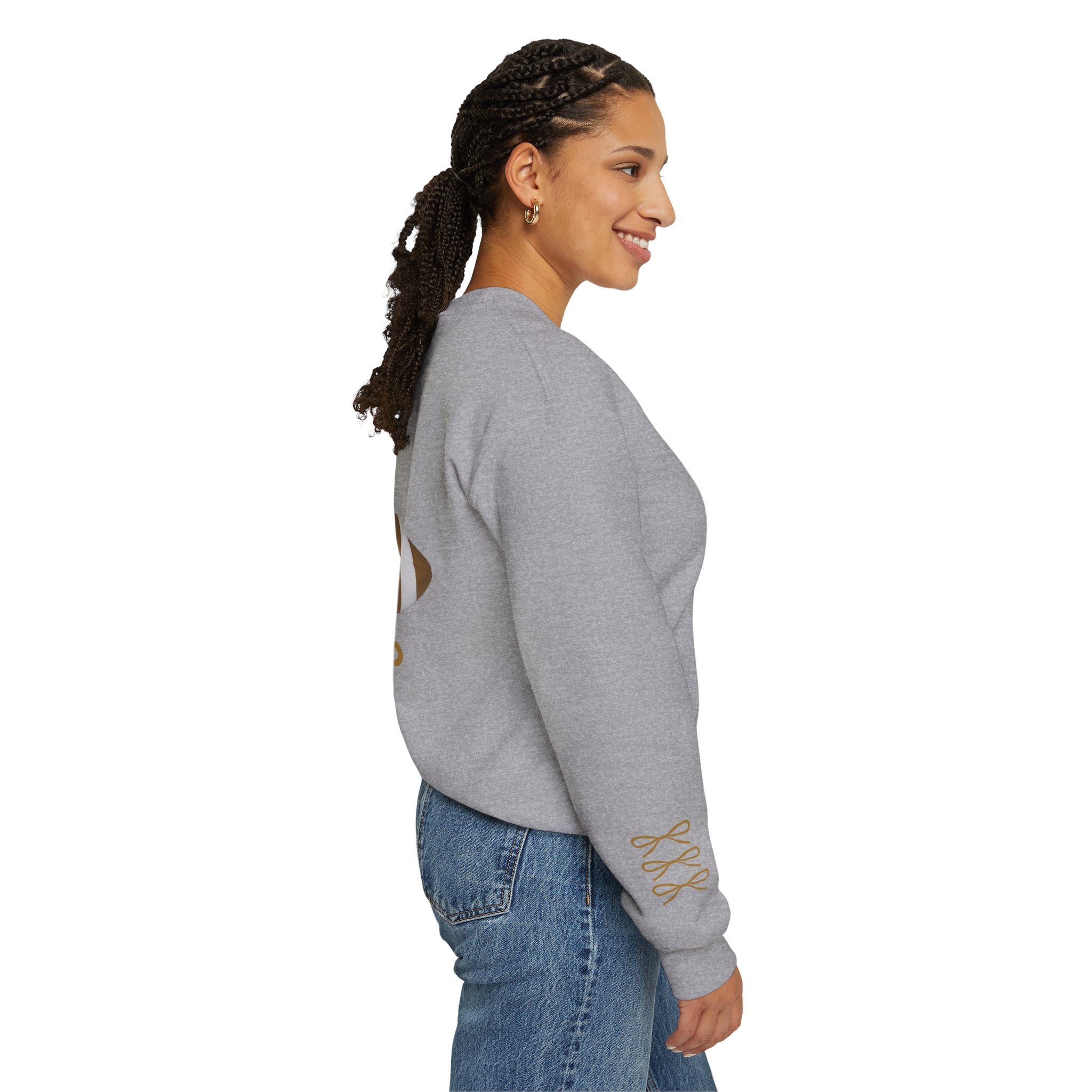 Customizable Gold Football & Bows Sweatshirt