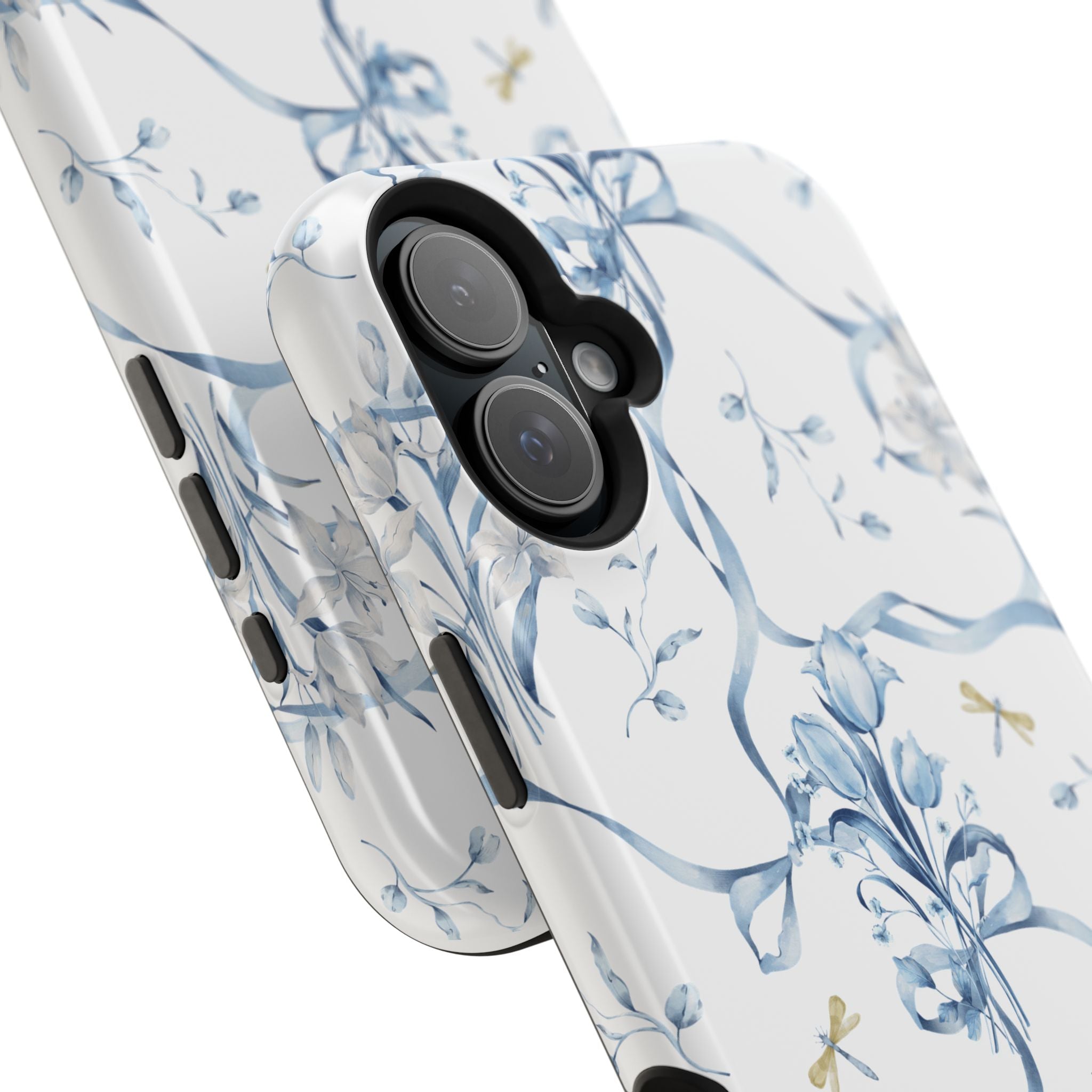 Customizable: Blue Floral-Inspired Phone Case