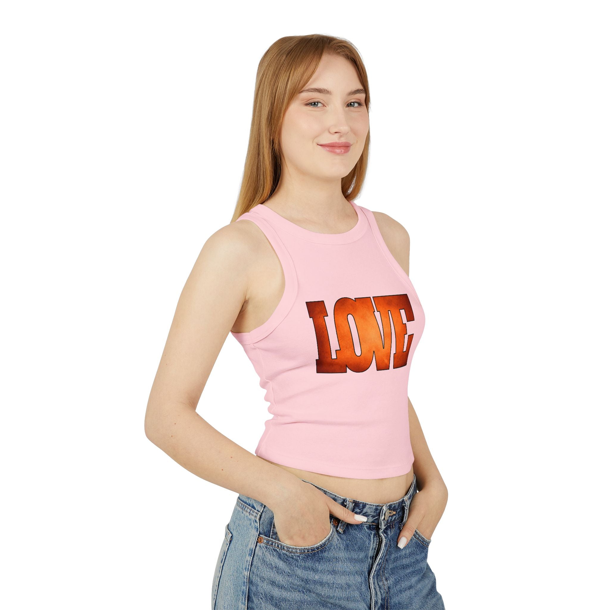 Customizable Orange Love Tank Top