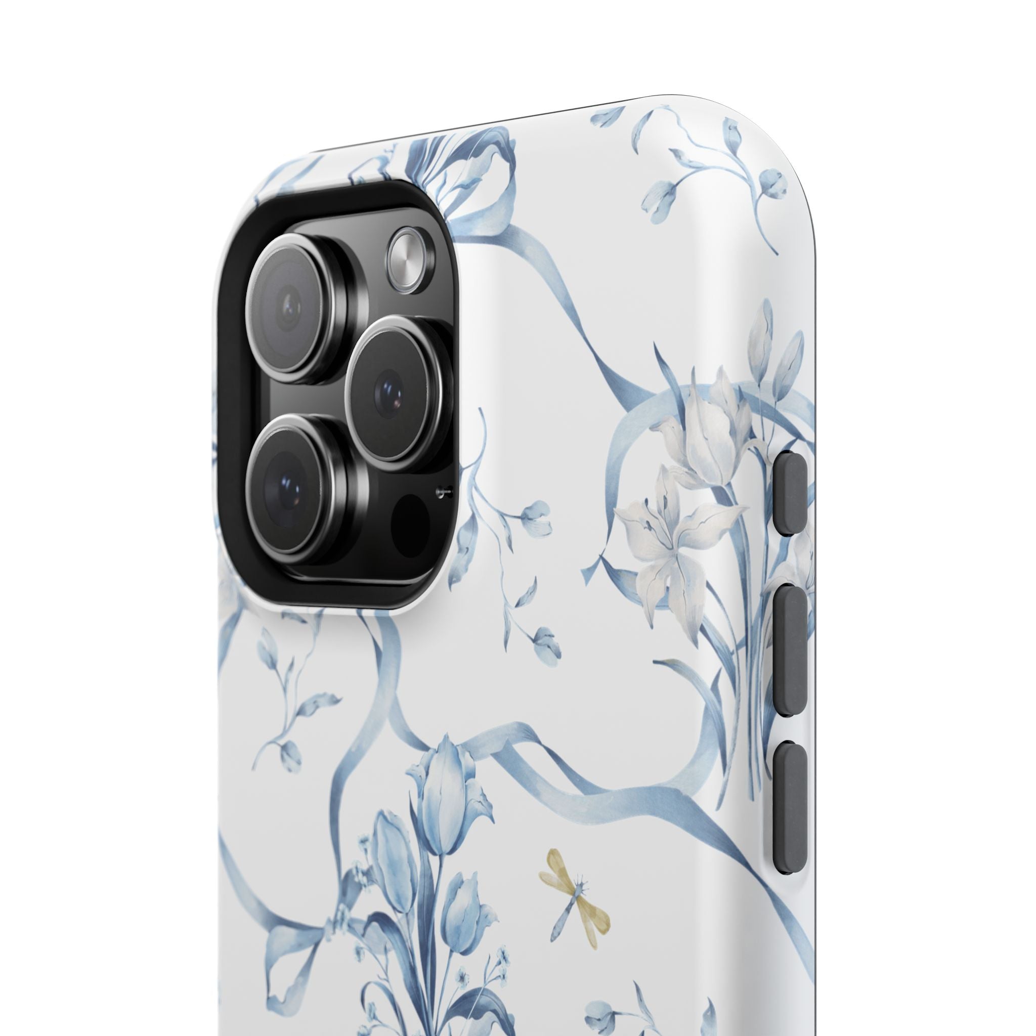 Customizable: Blue Floral-Inspired Phone Case