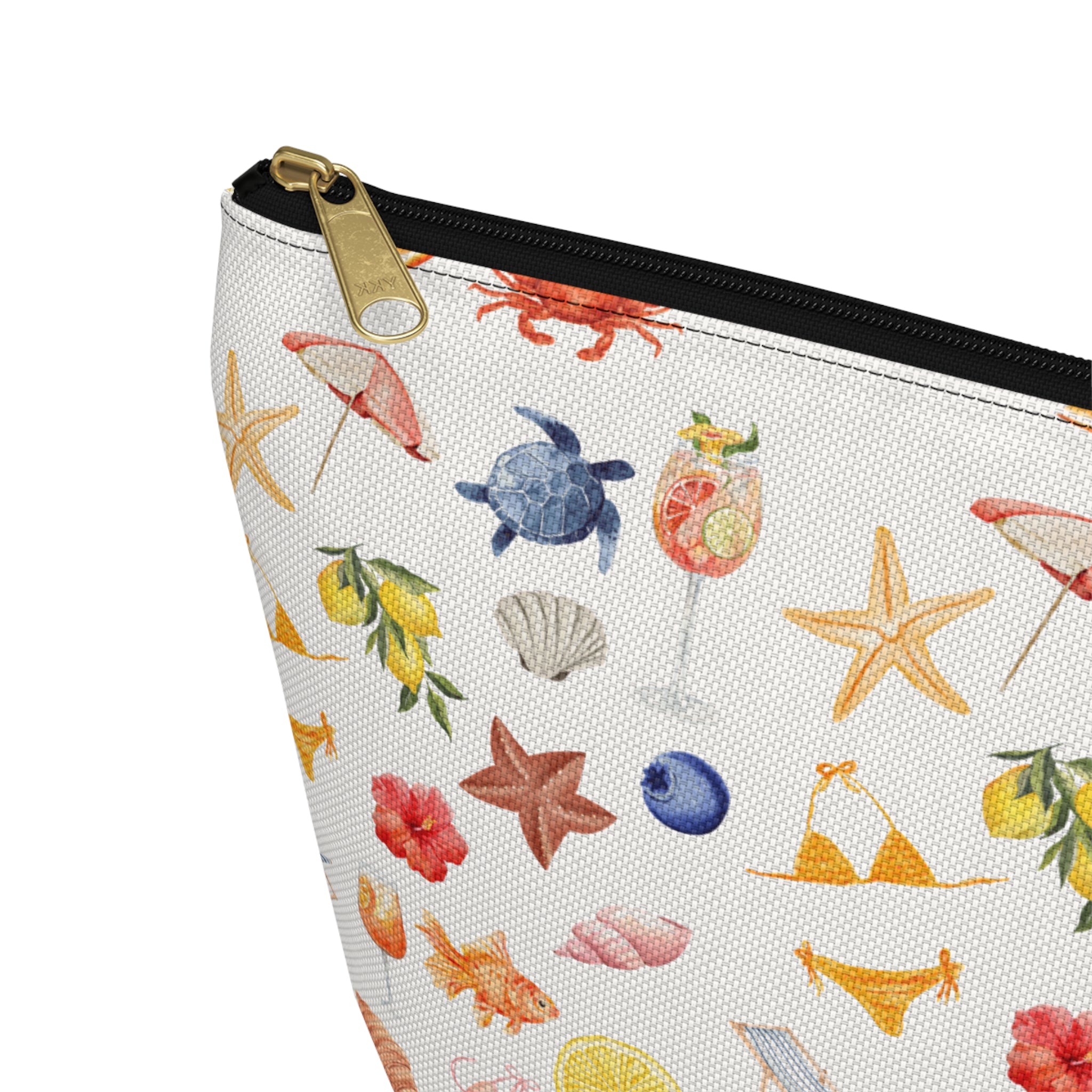 Customizable Beach-Themed Accessory/Makeup Pouch