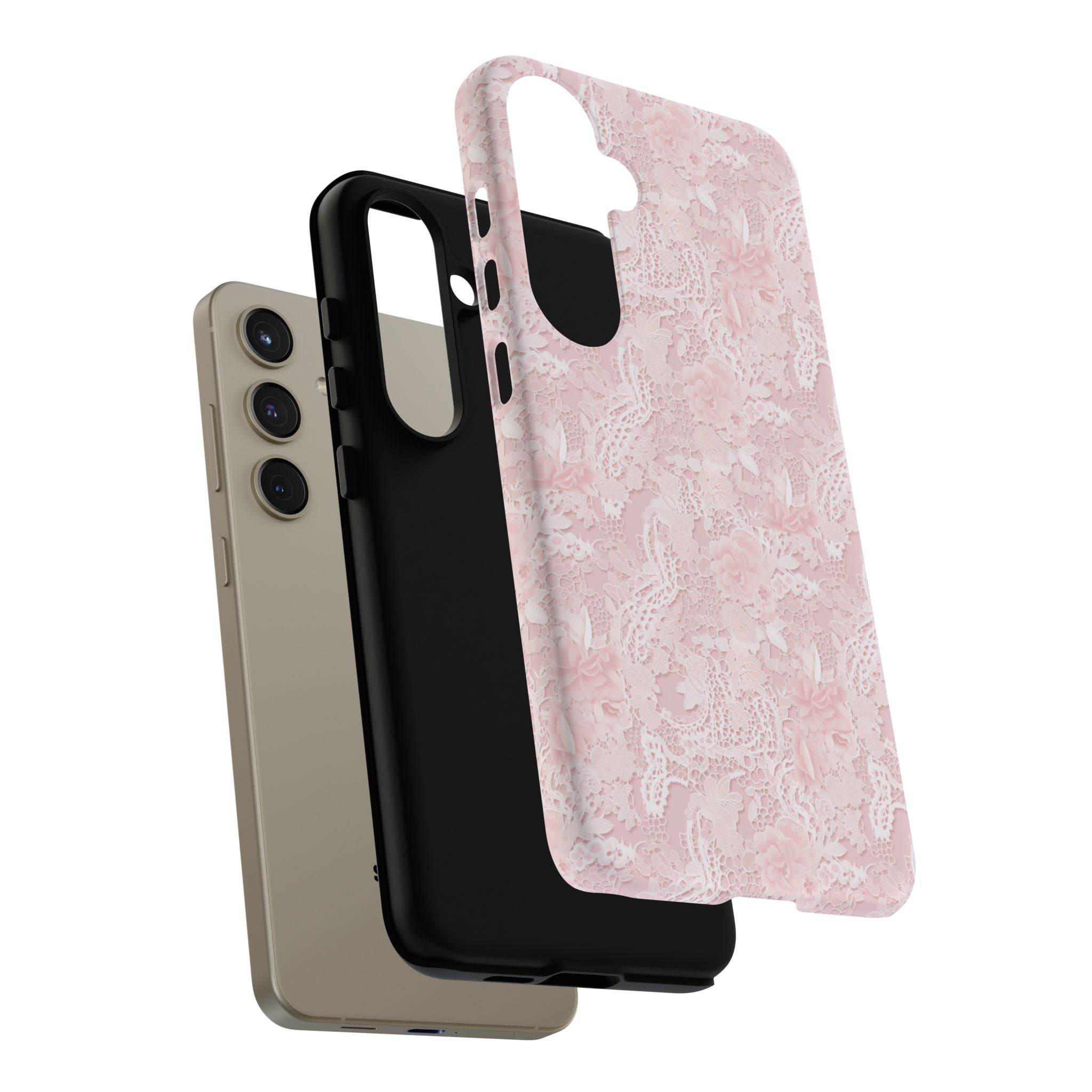 Customizable: Pink Floral Phone Case, Stylish Tough Cases, Unique Gift for Her, Cute Phone Accessories, Floral Tech Cover