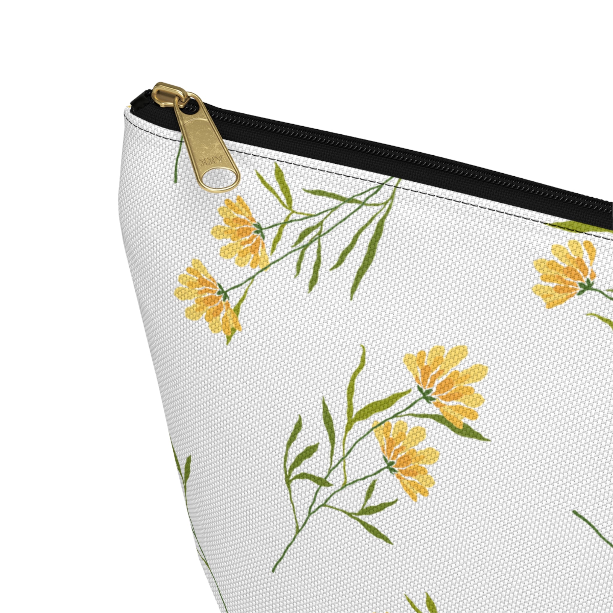 Customizable: Floral Accessory Pouch, Cute Makeup Bag, Travel Organizer, Gift for Her, Spring Flowers, Eco-Friendly Storage