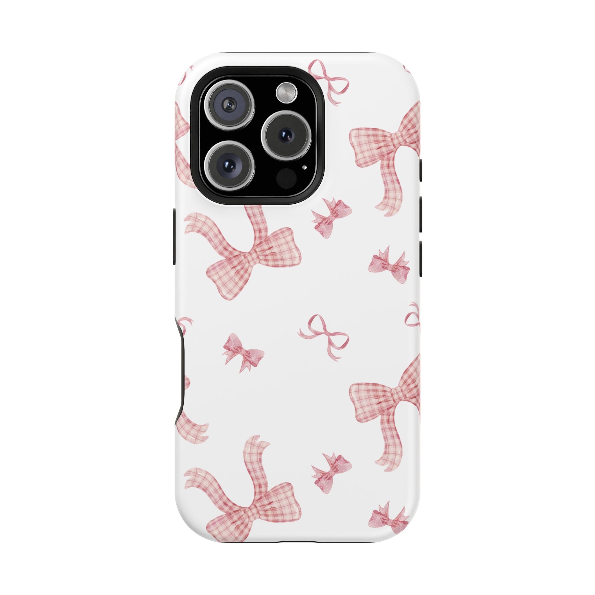 Customizable: Gingham Chic Bow Pattern Phone Case