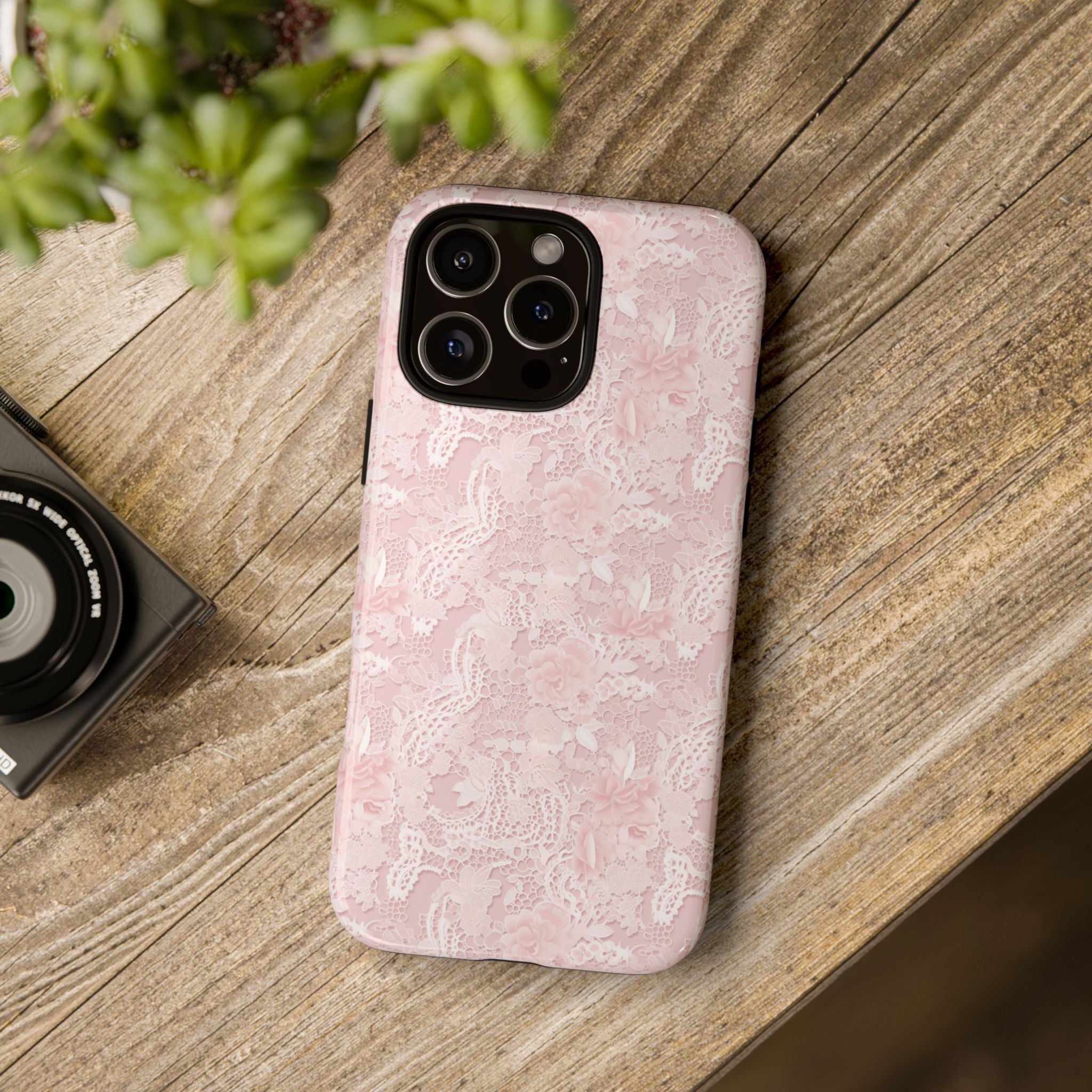 Customizable: Pink Floral Phone Case, Stylish Tough Cases, Unique Gift for Her, Cute Phone Accessories, Floral Tech Cover