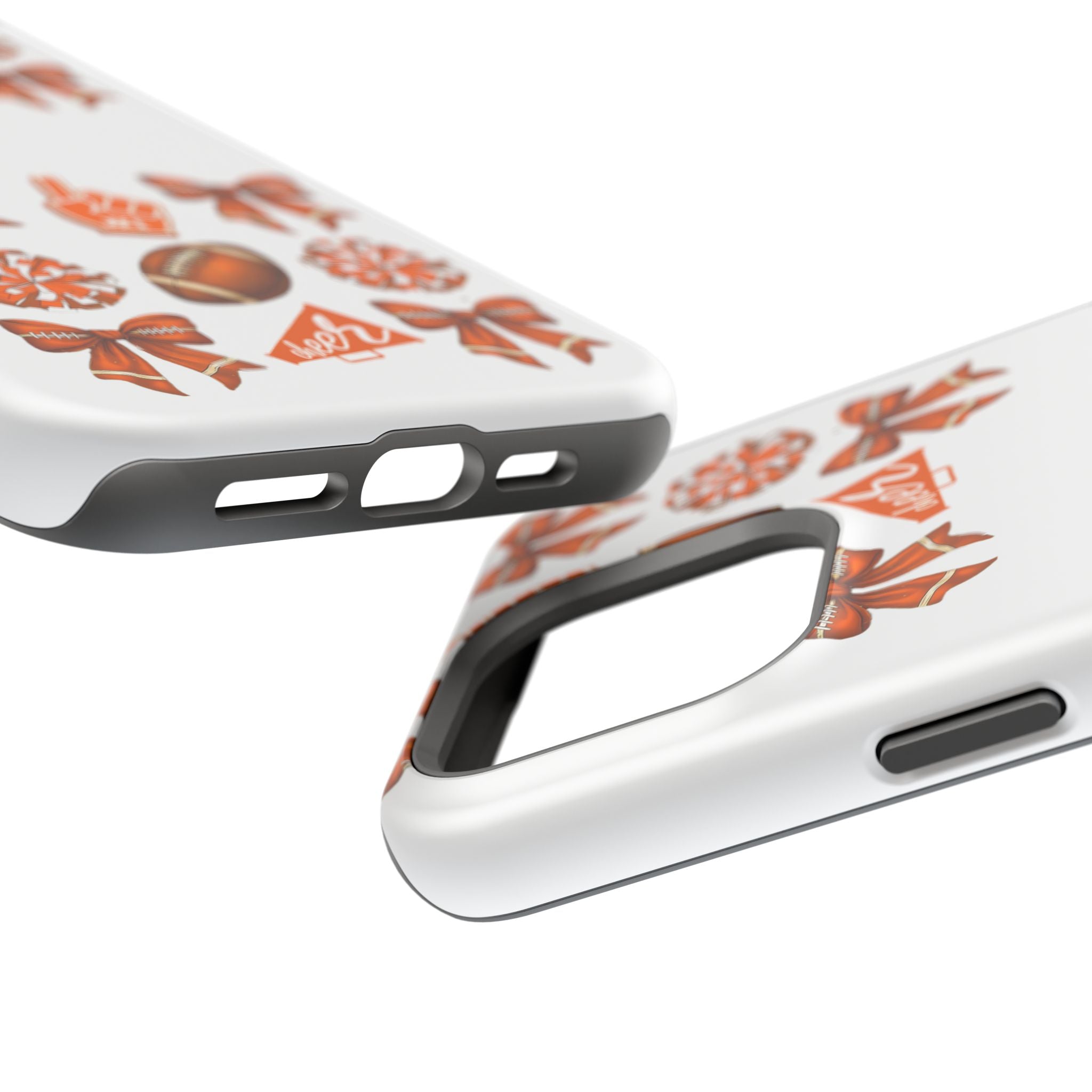 Customizable Orange-Themed Football Team Spirit Phone Case - Cheerful Accessories for Game Day, Unique Design for Fans, Sports Gift, Fall Celebrations, Team Pride