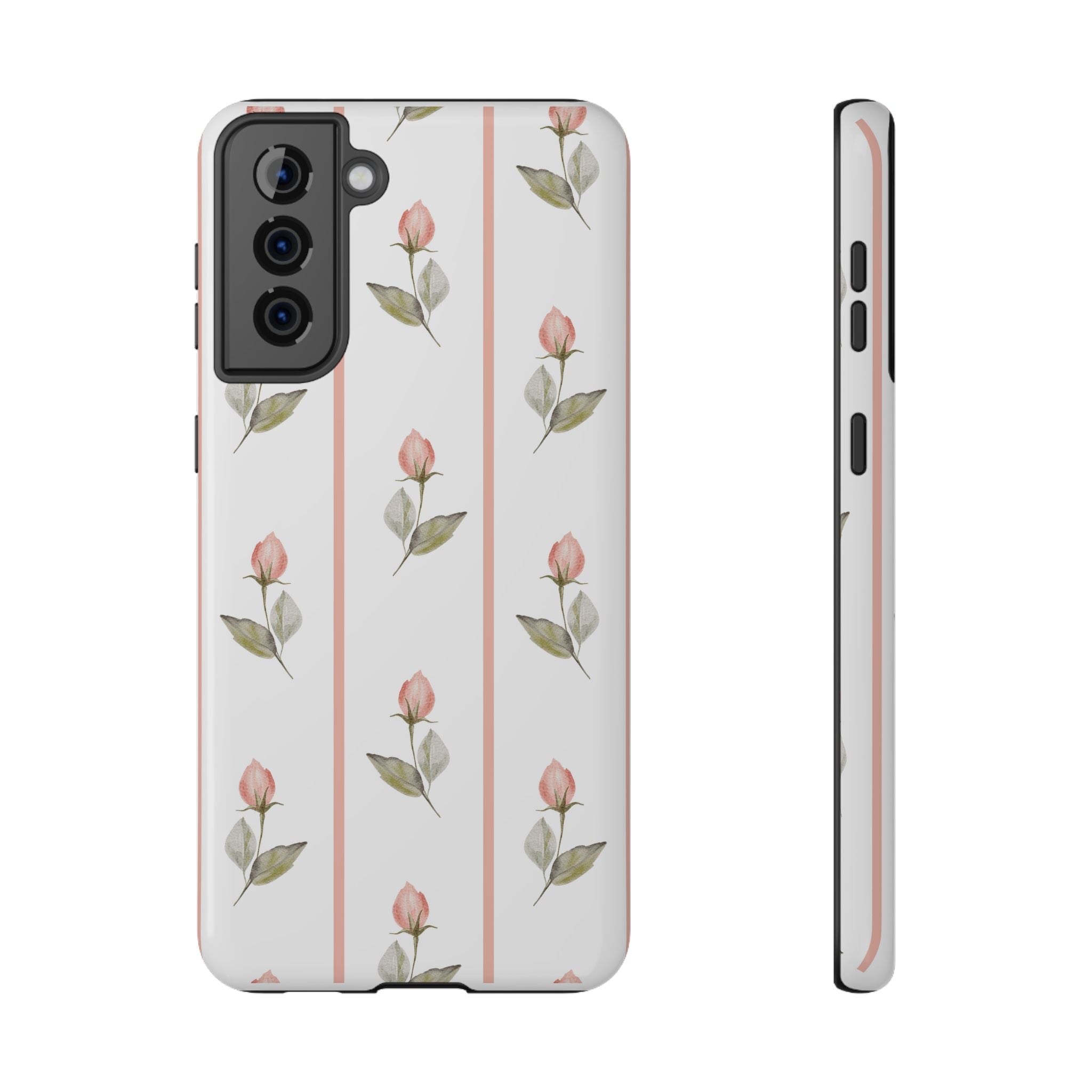 Customizable: Floral Impact-Resistant Phone Case, Chic Phone Cover