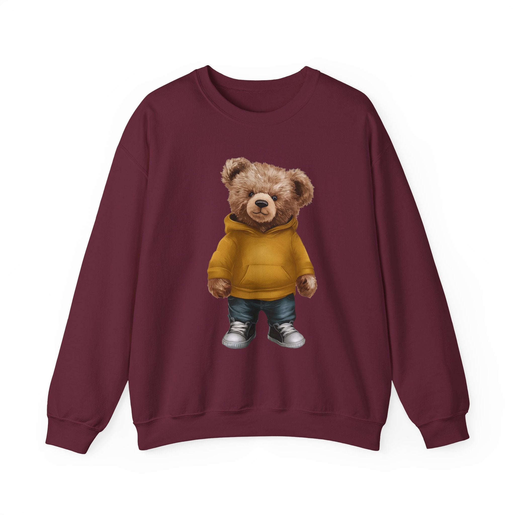 Customizable Bear with Gold Hoodie Crewneck