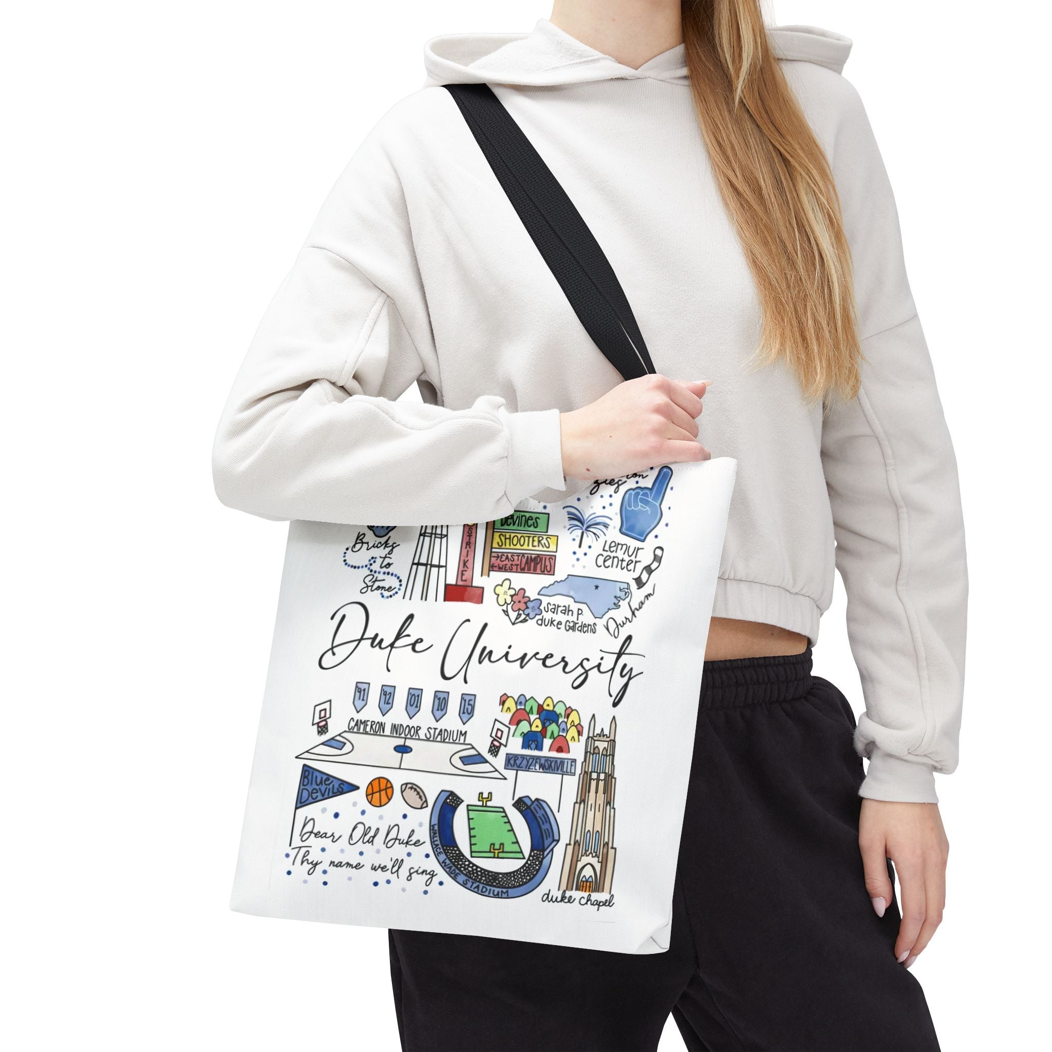 Duke University Tote Bag, College Spirit Bag, Campus Life Accessory, School Pride Gift, Eco-Friendly Shopping Bag