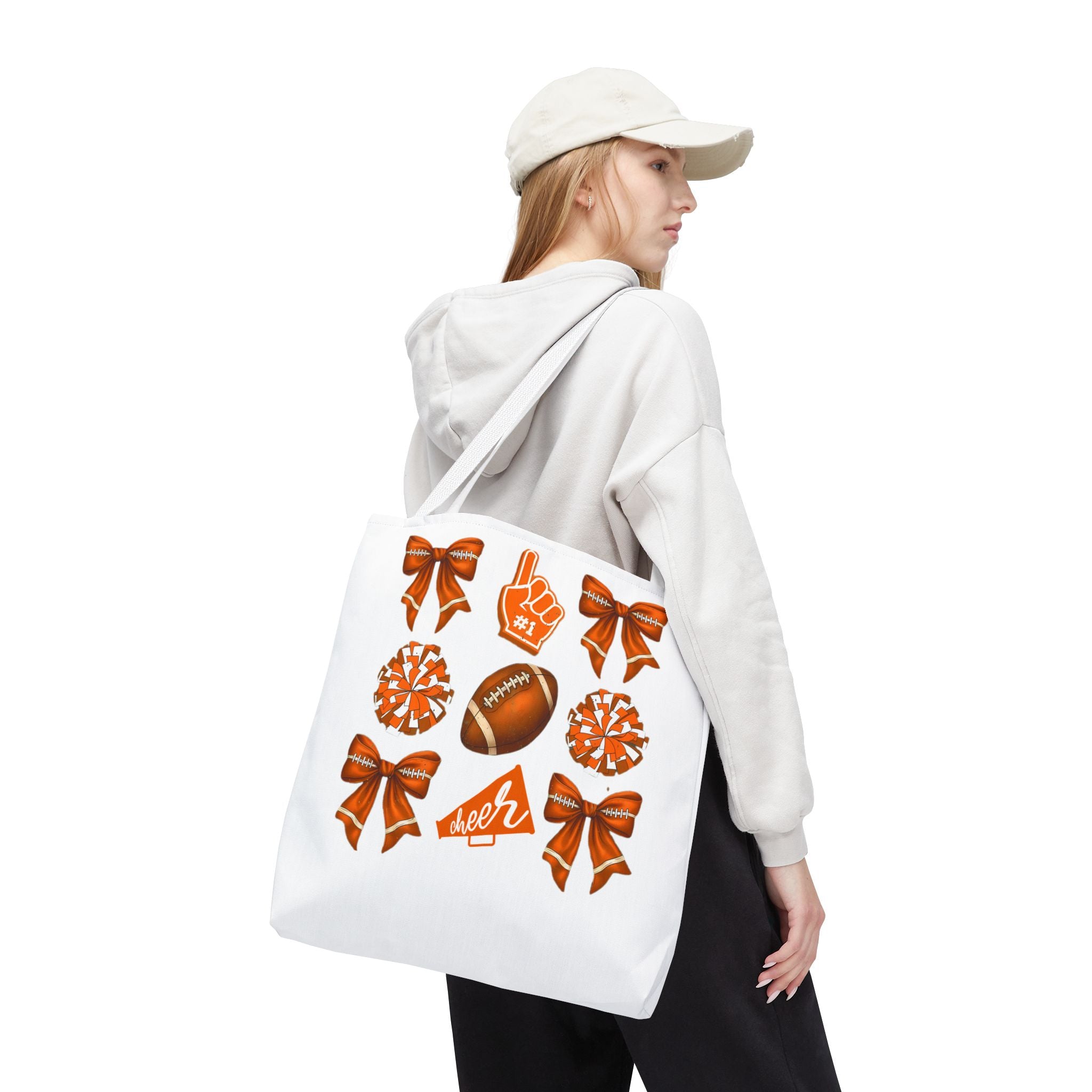 Orange Themed Game Day Tote Bag - College Commitment & Graduation Gift - School Pride Design
