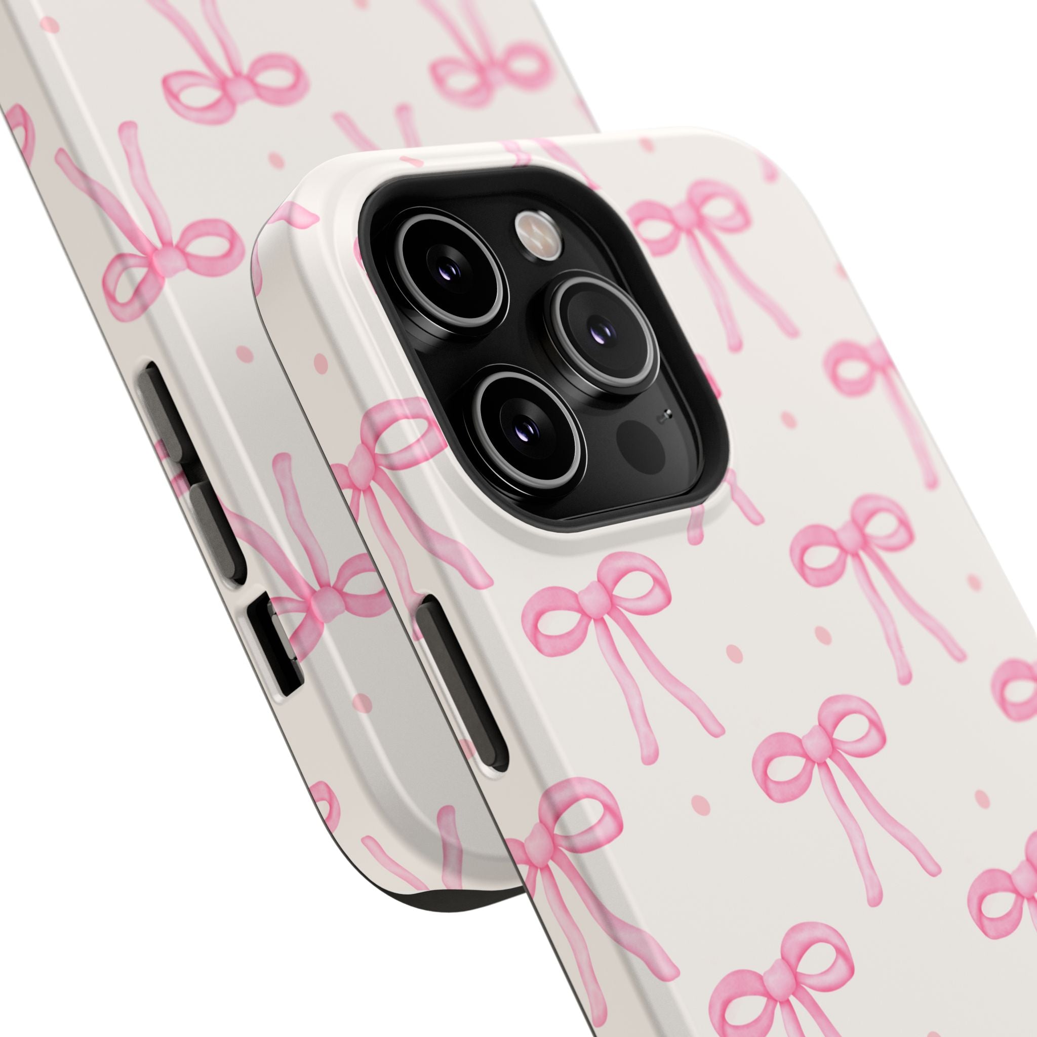 Customizable: Cute Pink Bow Impact-Resistant Phone Case