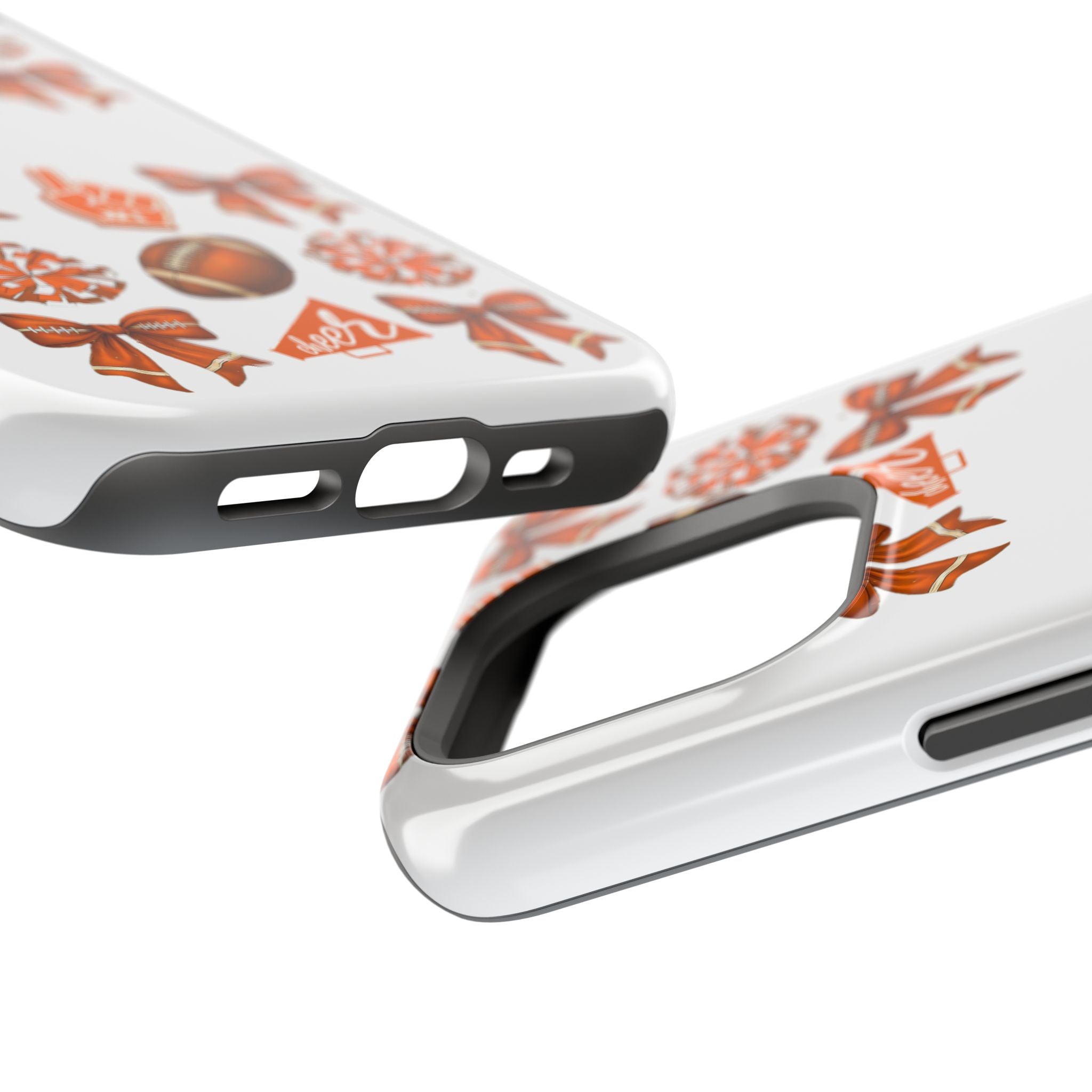 Customizable Orange-Themed Football Team Spirit Phone Case - Cheerful Accessories for Game Day, Unique Design for Fans, Sports Gift, Fall Celebrations, Team Pride