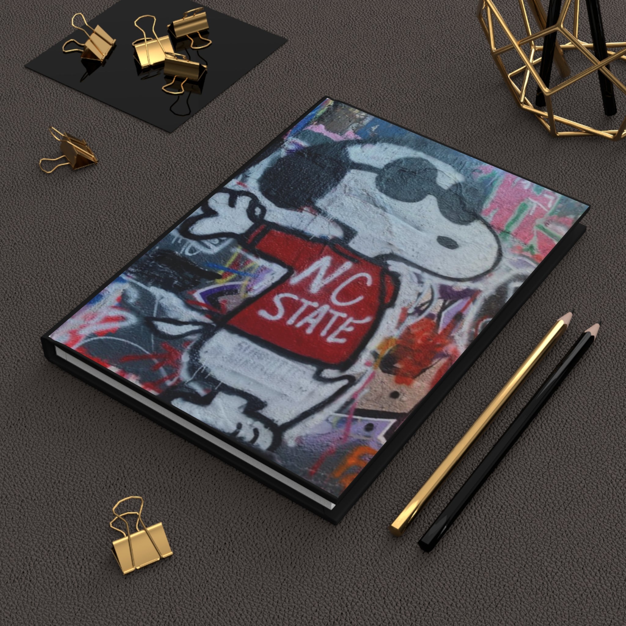 Snoopy NC State Journal, Fun Hardcover Notebook for Students, Gifts for Dog Lovers, Cute Art Journal, School Supplies, Stylish Diary