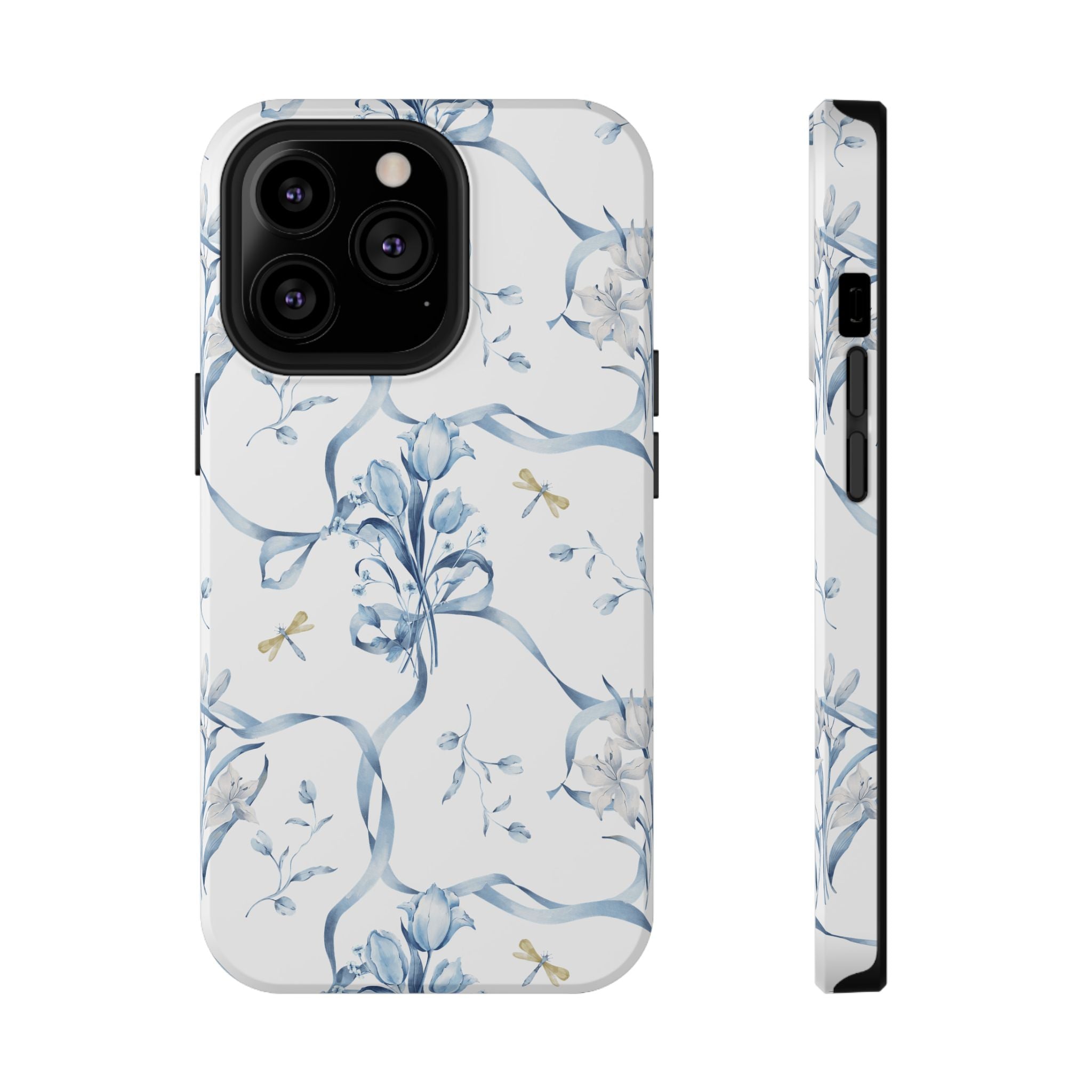 Customizable: Blue Floral-Inspired Phone Case