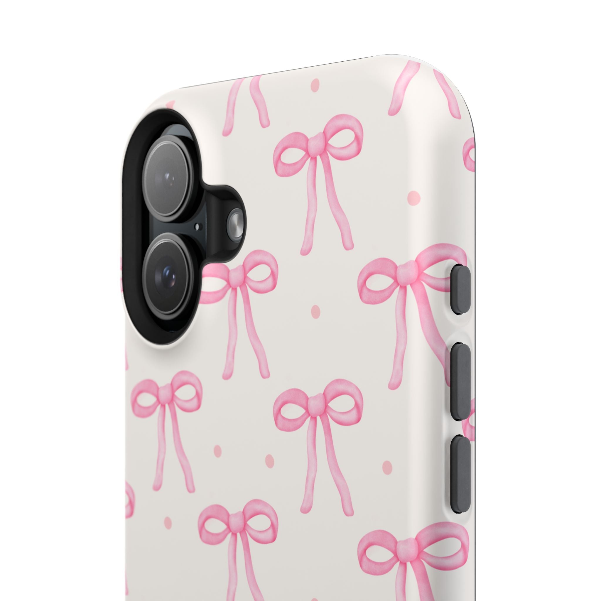 Customizable: Cute Pink Bow Impact-Resistant Phone Case