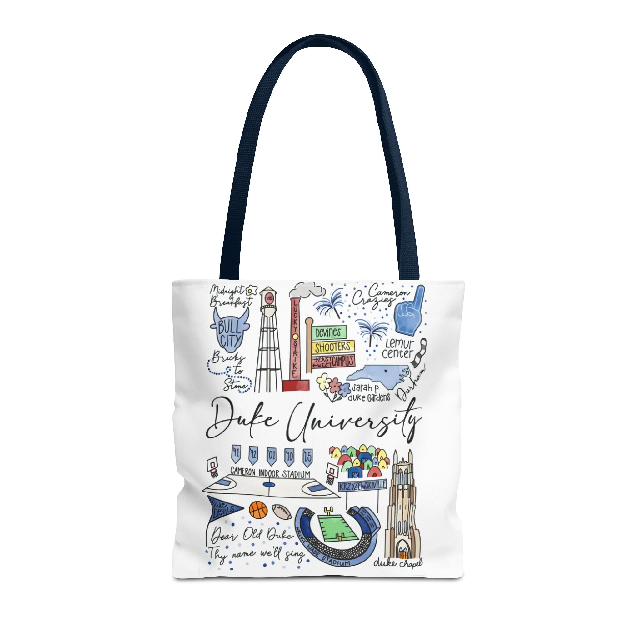 Duke University Tote Bag, College Spirit Bag, Campus Life Accessory, School Pride Gift, Eco-Friendly Shopping Bag