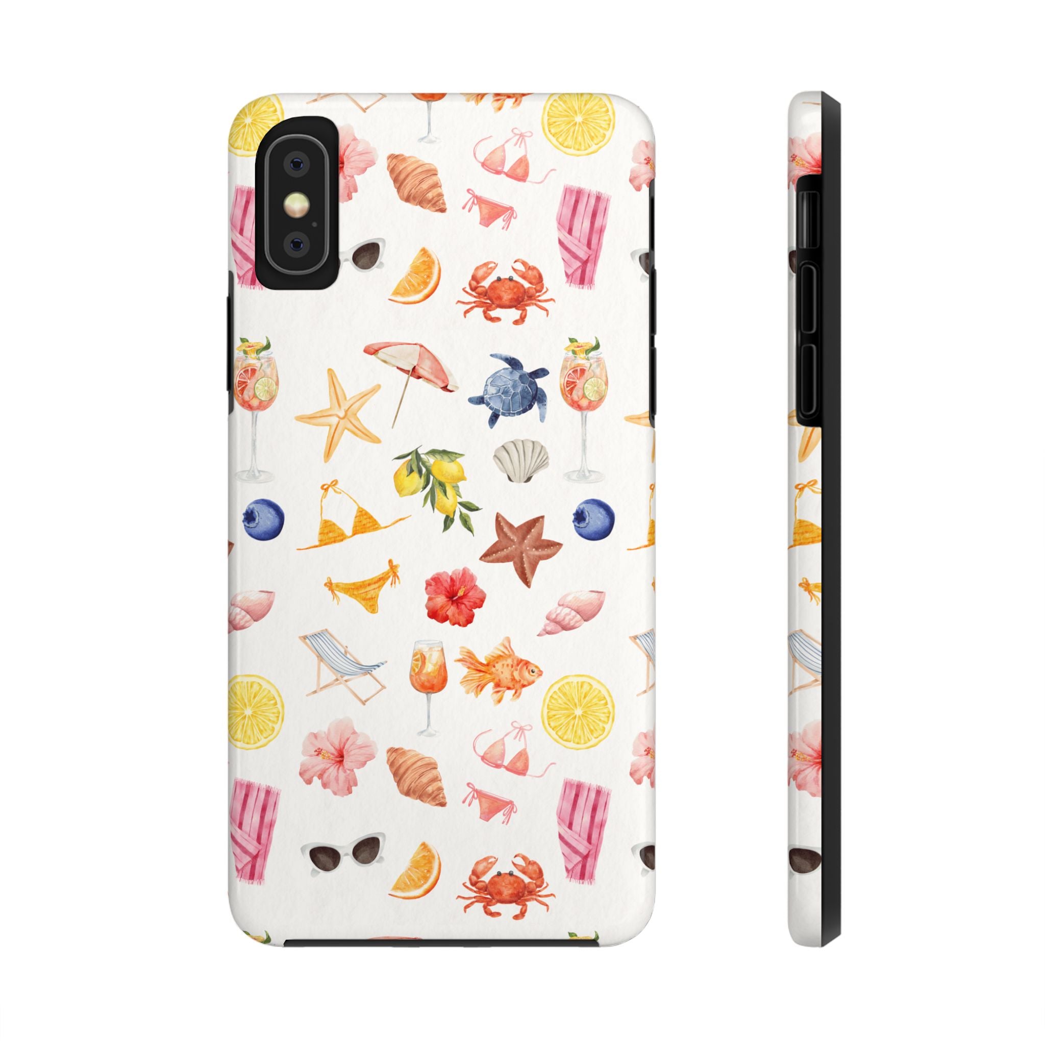 Customizable: Tropical Summer Phone Case, Vivid Coastal Design, Perfect Gift for Beach Lovers, Vacation Memories, Durable Tough Cases