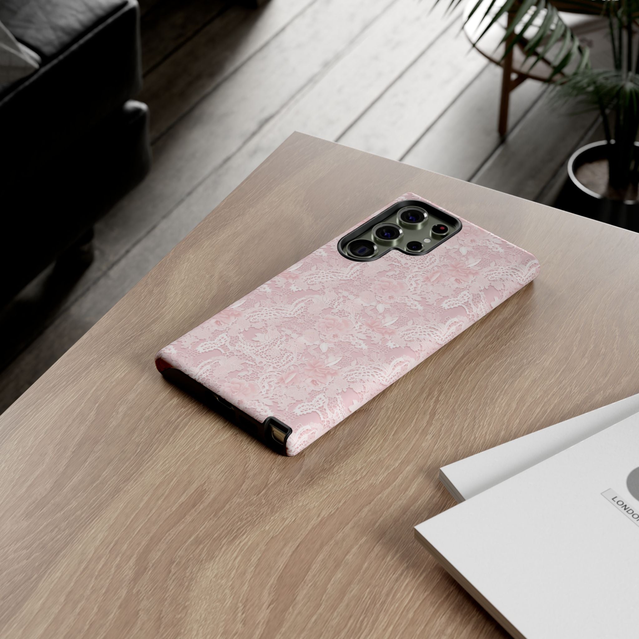 Customizable: Pink Floral Phone Case, Stylish Tough Cases, Unique Gift for Her, Cute Phone Accessories, Floral Tech Cover