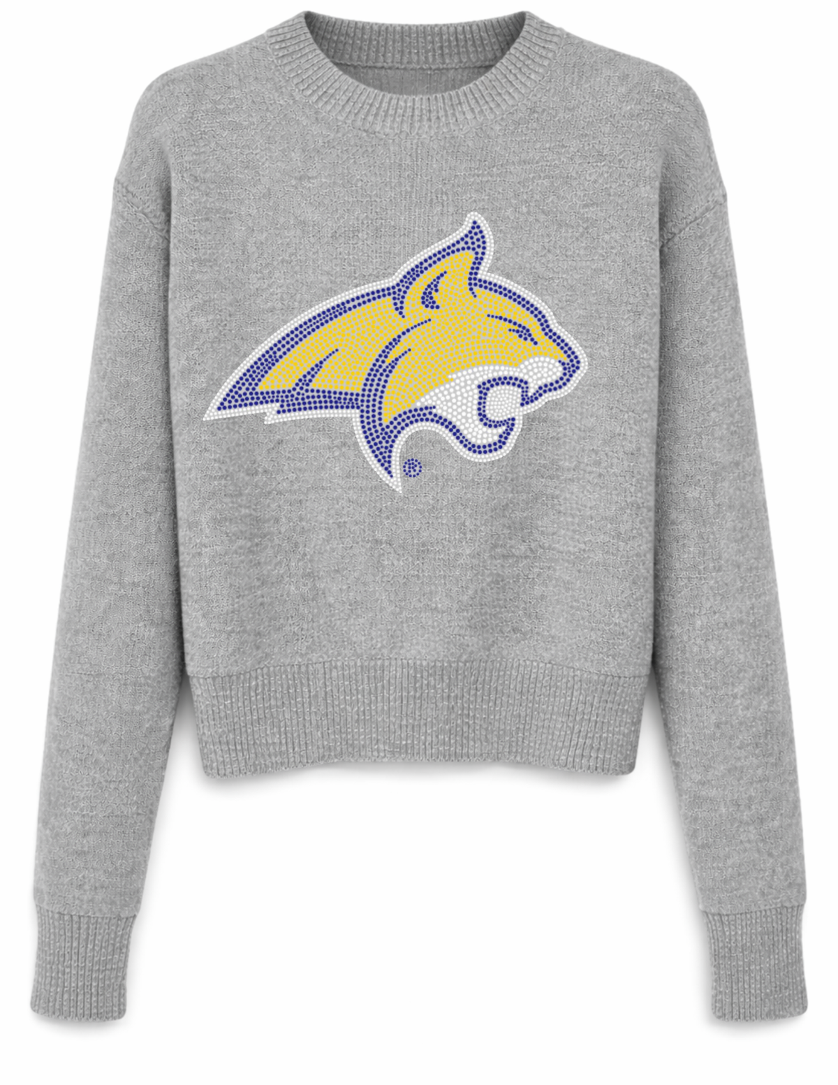 Montana State Bobcat Gray Crewneck Sweater
