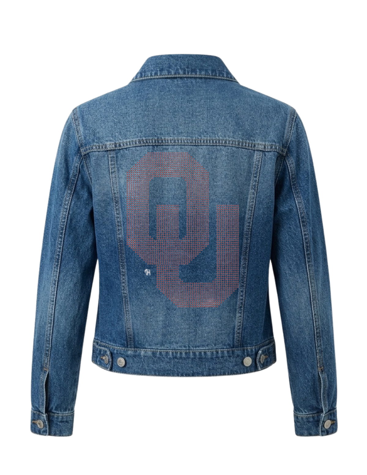 University of Oklahoma Interlocking OU Blue Denim Jacket