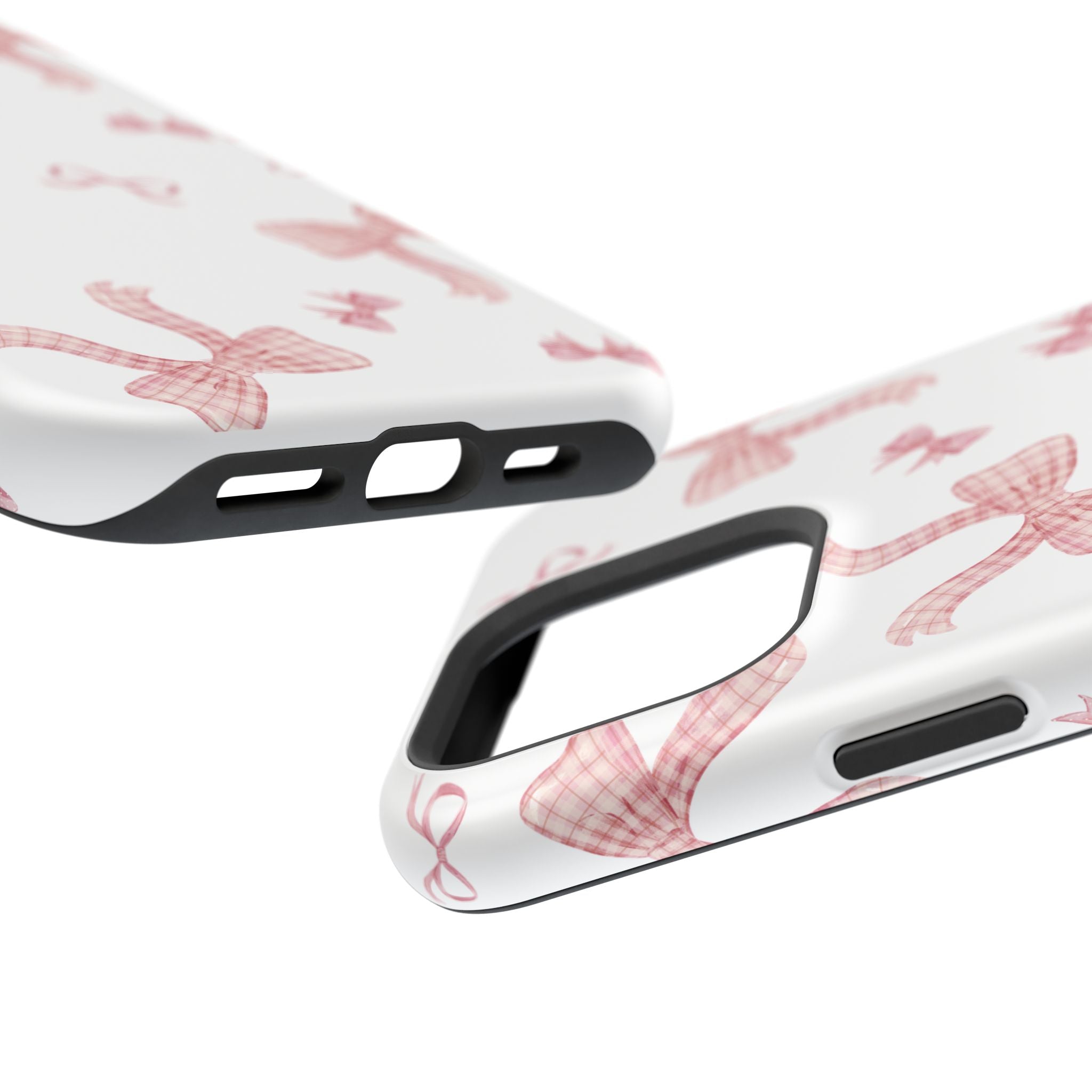 Customizable: Gingham Chic Bow Pattern Phone Case