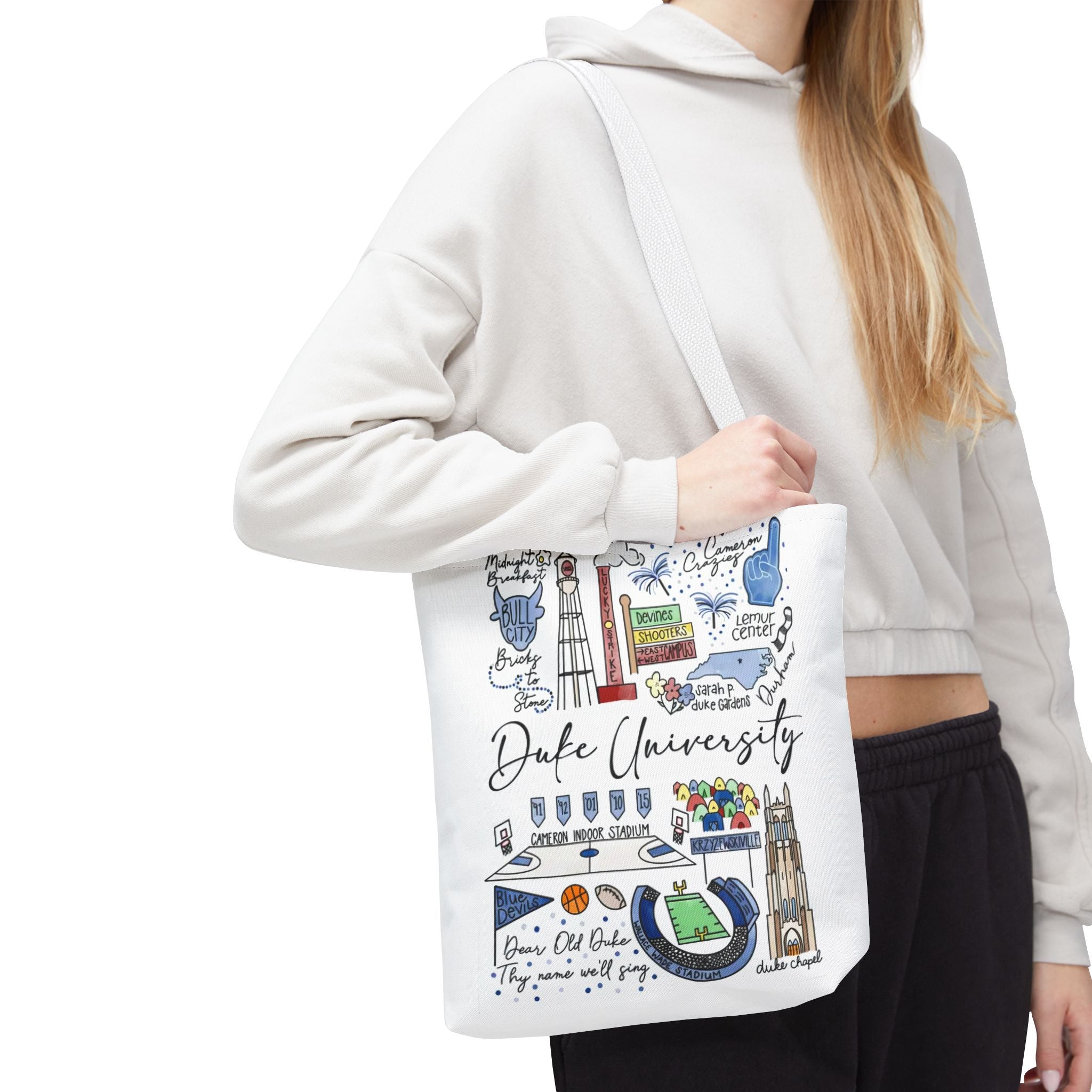 Duke University Tote Bag, College Spirit Bag, Campus Life Accessory, School Pride Gift, Eco-Friendly Shopping Bag
