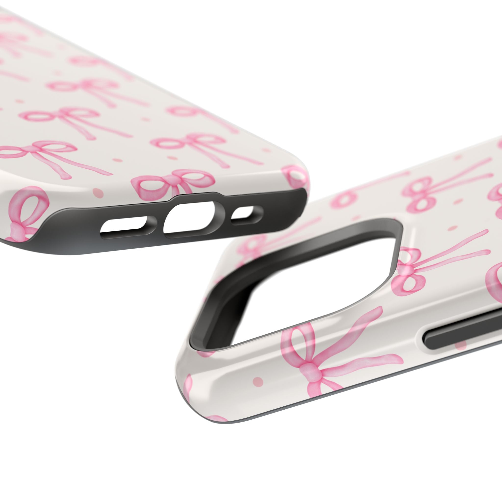 Customizable: Cute Pink Bow Impact-Resistant Phone Case