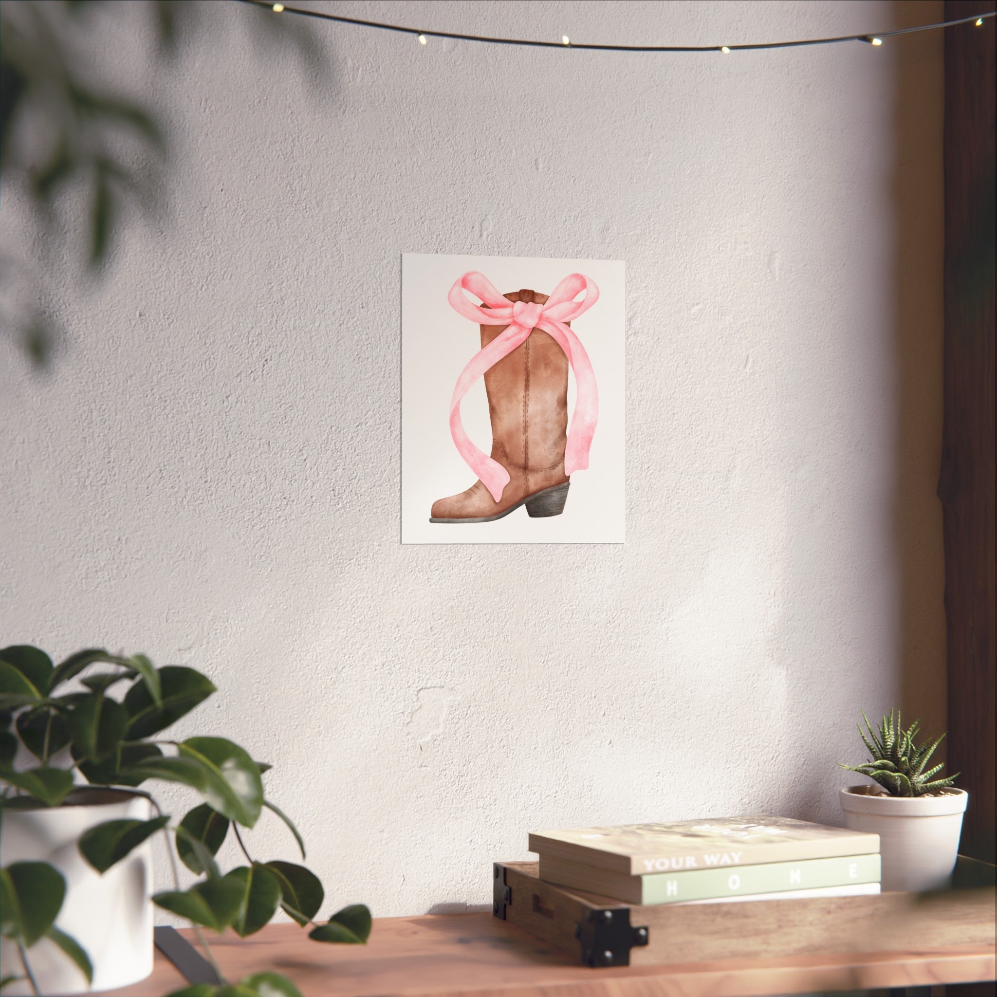 Cowgirl Coquette Bow Poster