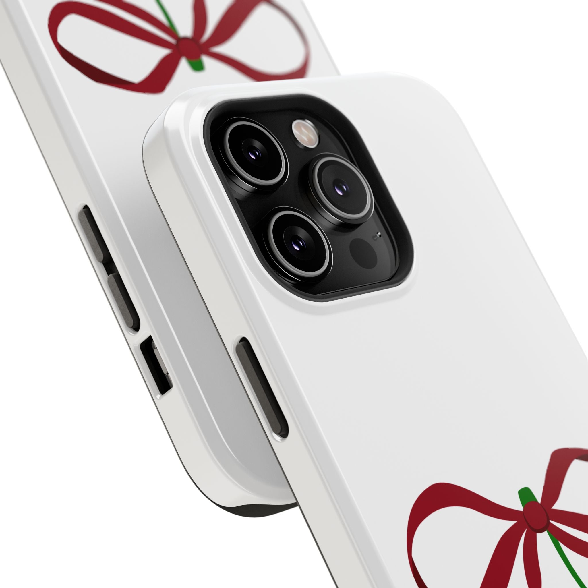 Customizable: Cherry Bow Impact-Resistant Case for Smartphones | Cute Phone Cover | Gift for Her | Cherry Lover's Accessory | Durable Phone Case