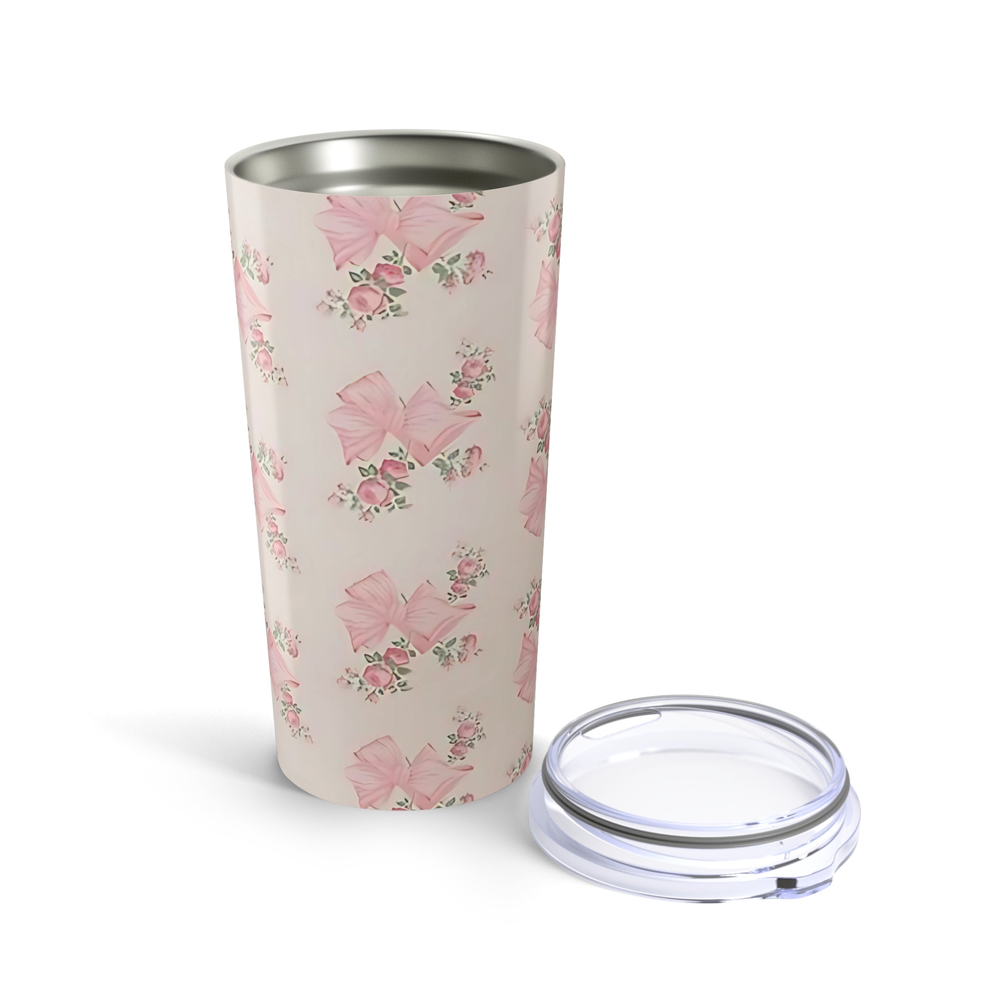 Romantic Floral Tumbler 20oz - Personalized Travel Mug, Gift for Her, Wedding Favor, Floral Tumbler, Bridesmaid Gift