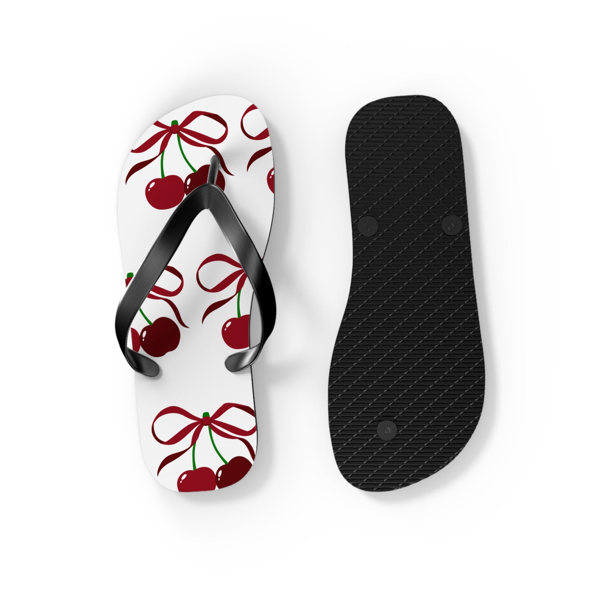 Customizable: Cherry Blossom Flip Flops, Tropical Beach Sandals, Summer Footwear, Perfect for Vacation, Gift for Her, Cute Pool Slides