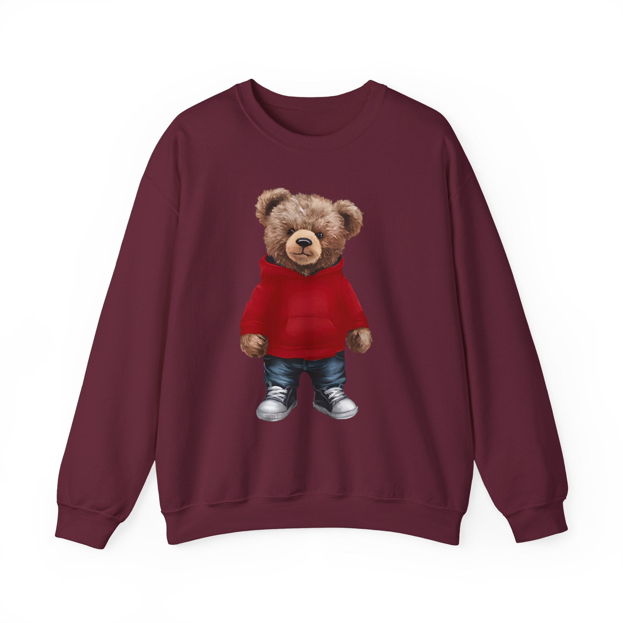 CUSTOMIZABLE: Cozy Bear Red Hoodie Sweatshirt Crewneck