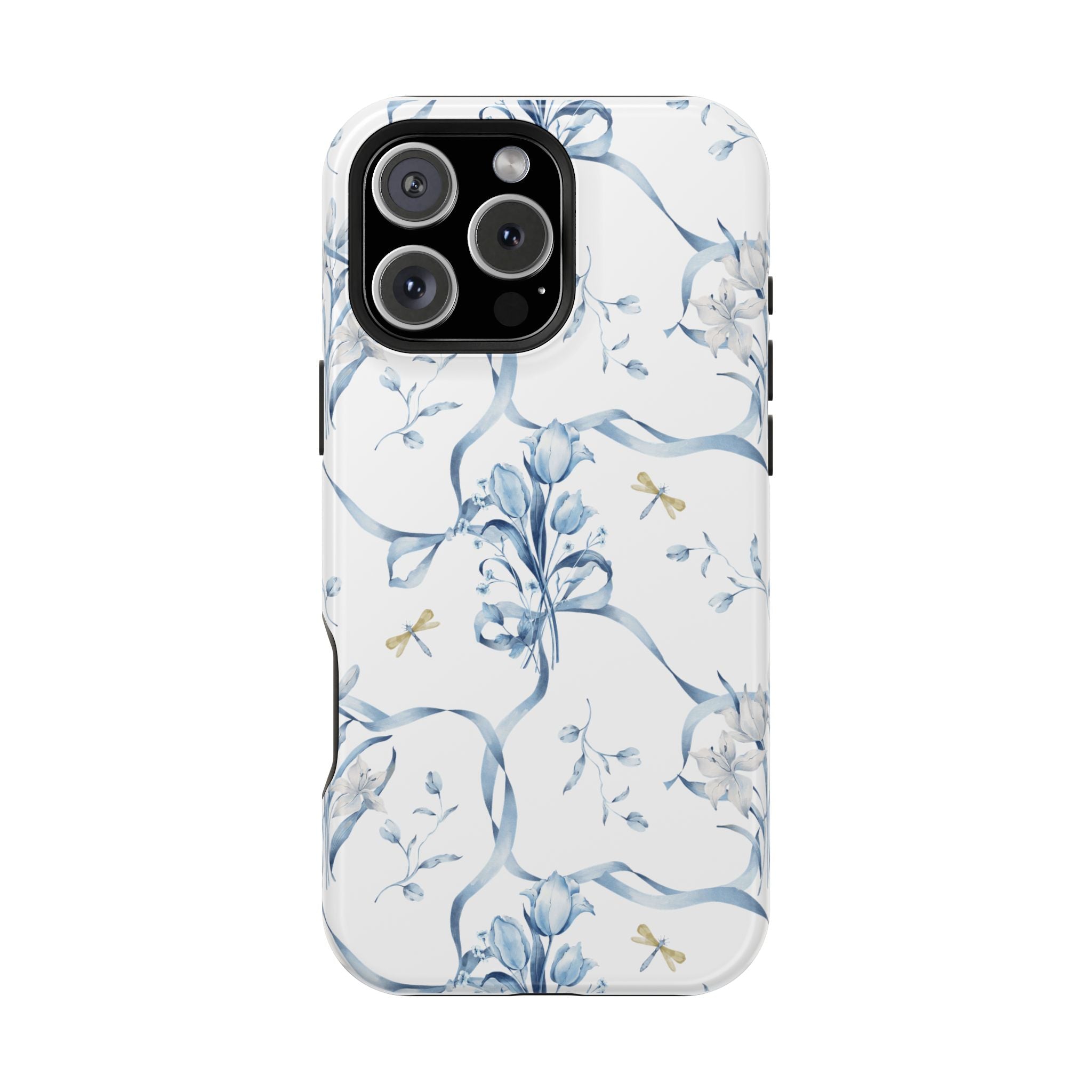 Customizable: Blue Floral-Inspired Phone Case