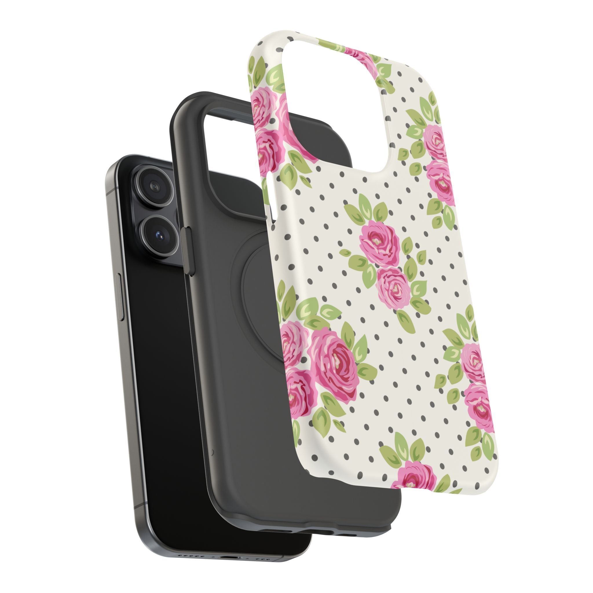 Customizable: Floral Polka Dot Phone Case