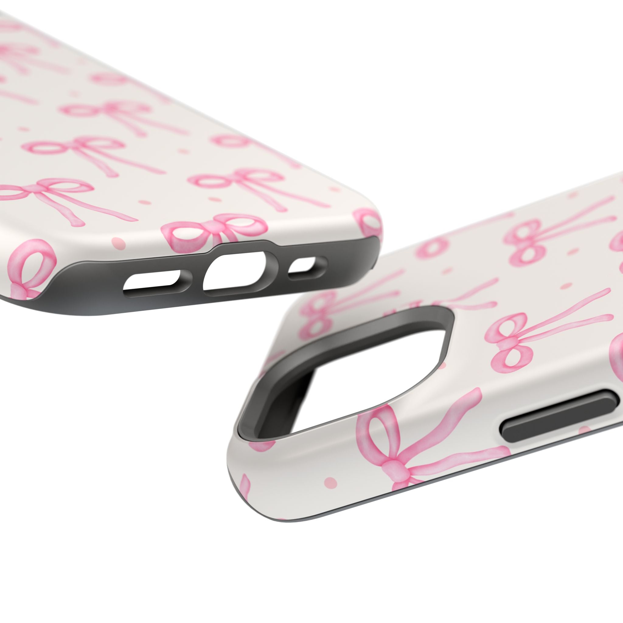Customizable: Cute Pink Bow Impact-Resistant Phone Case