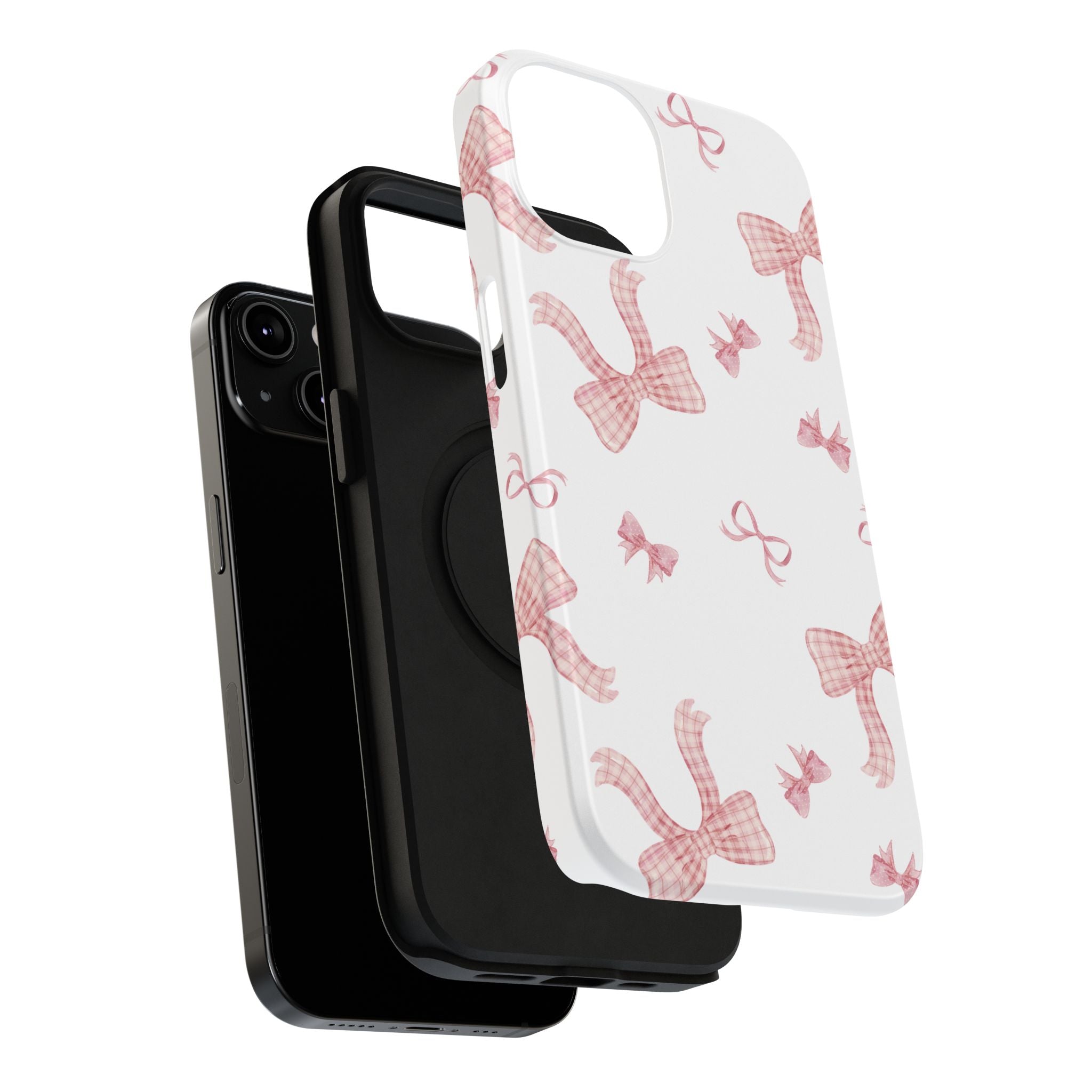 Customizable: Gingham Chic Bow Pattern Phone Case
