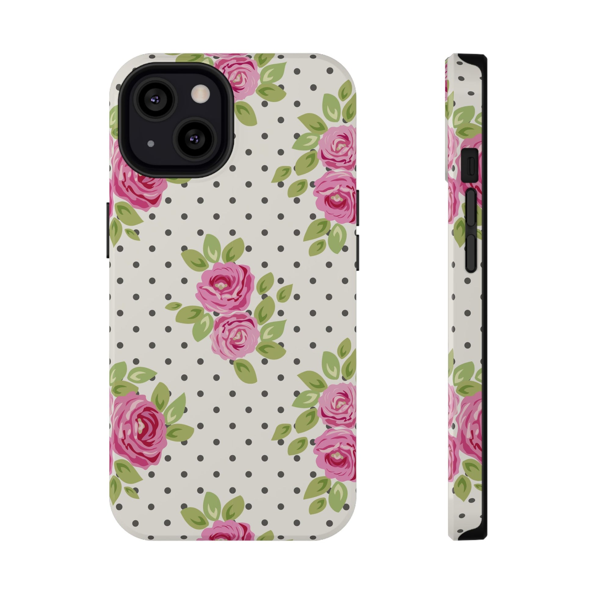 Phone case with floral design on a white background
