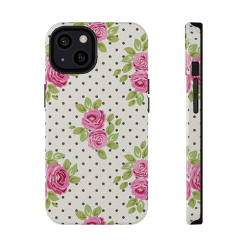 Phone case with floral design on a white background