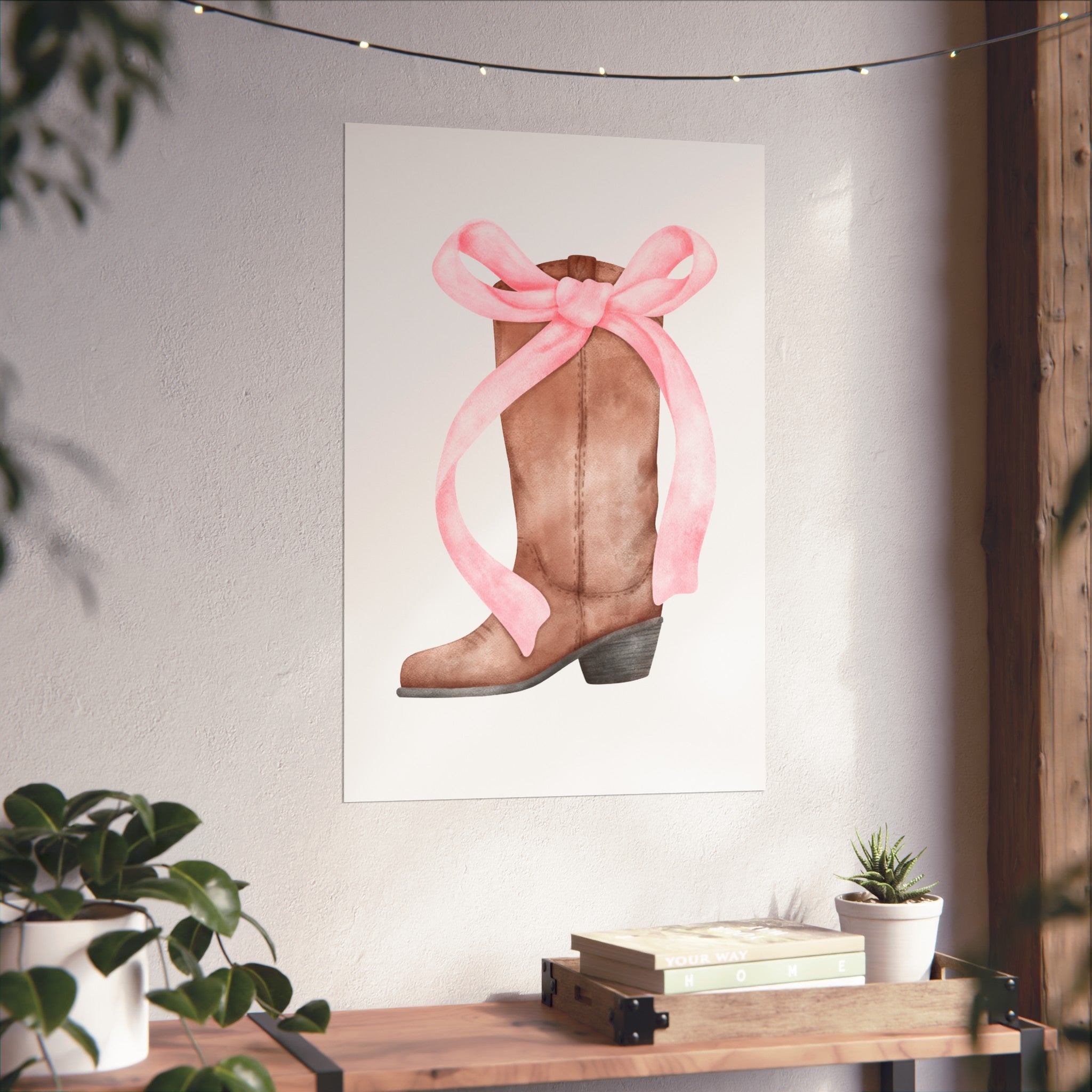 Cowgirl Coquette Bow Poster