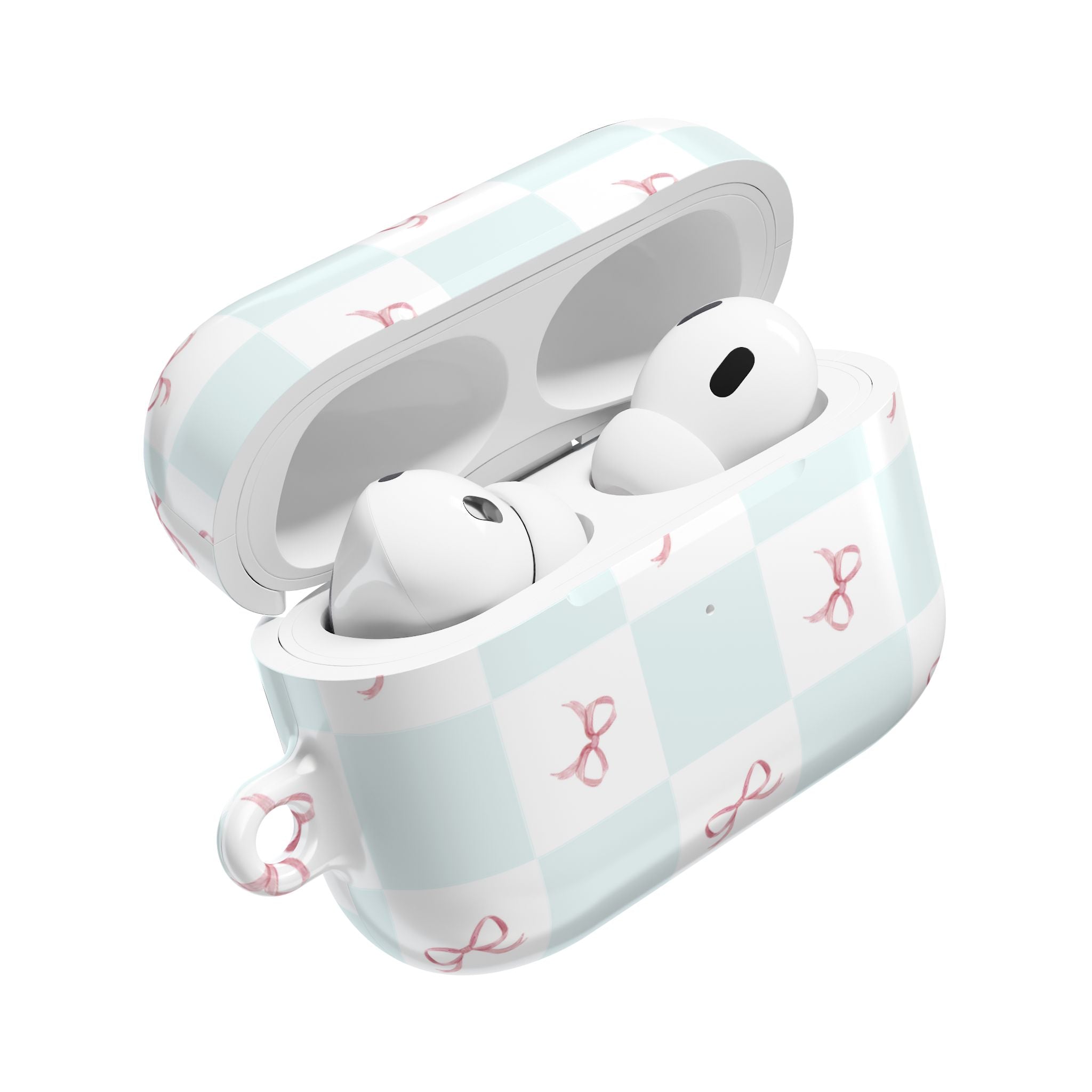 Customizable: Chic AirPod Case with Pink Ribbon Design, Trendy AirPod Case