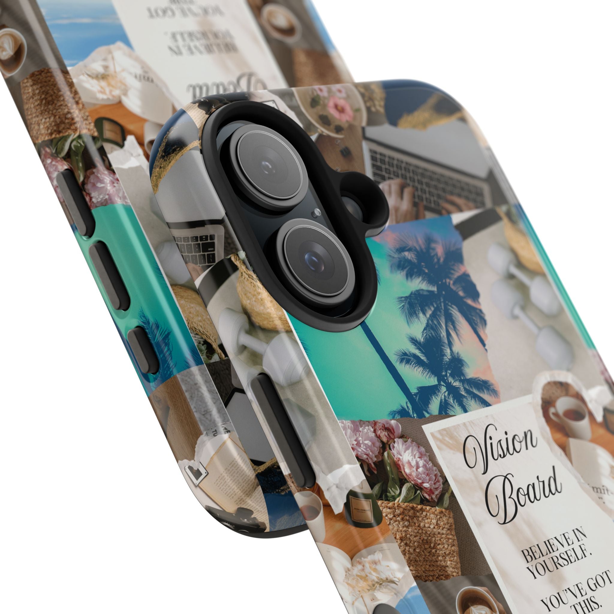 Inspiring Vision Board Phone Case, Motivational Tough Case, Adventurous Gift for Her, Self-Care, Dream Big, Unique Phone Accessory