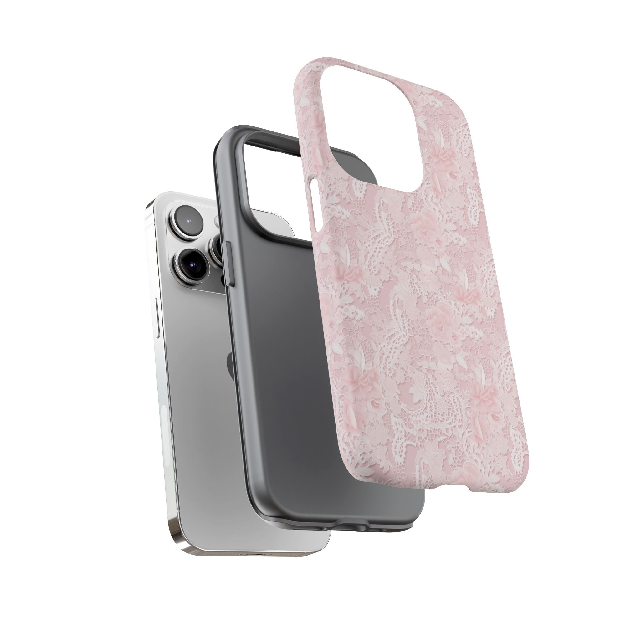 Customizable: Pink Floral Phone Case, Stylish Tough Cases, Unique Gift for Her, Cute Phone Accessories, Floral Tech Cover
